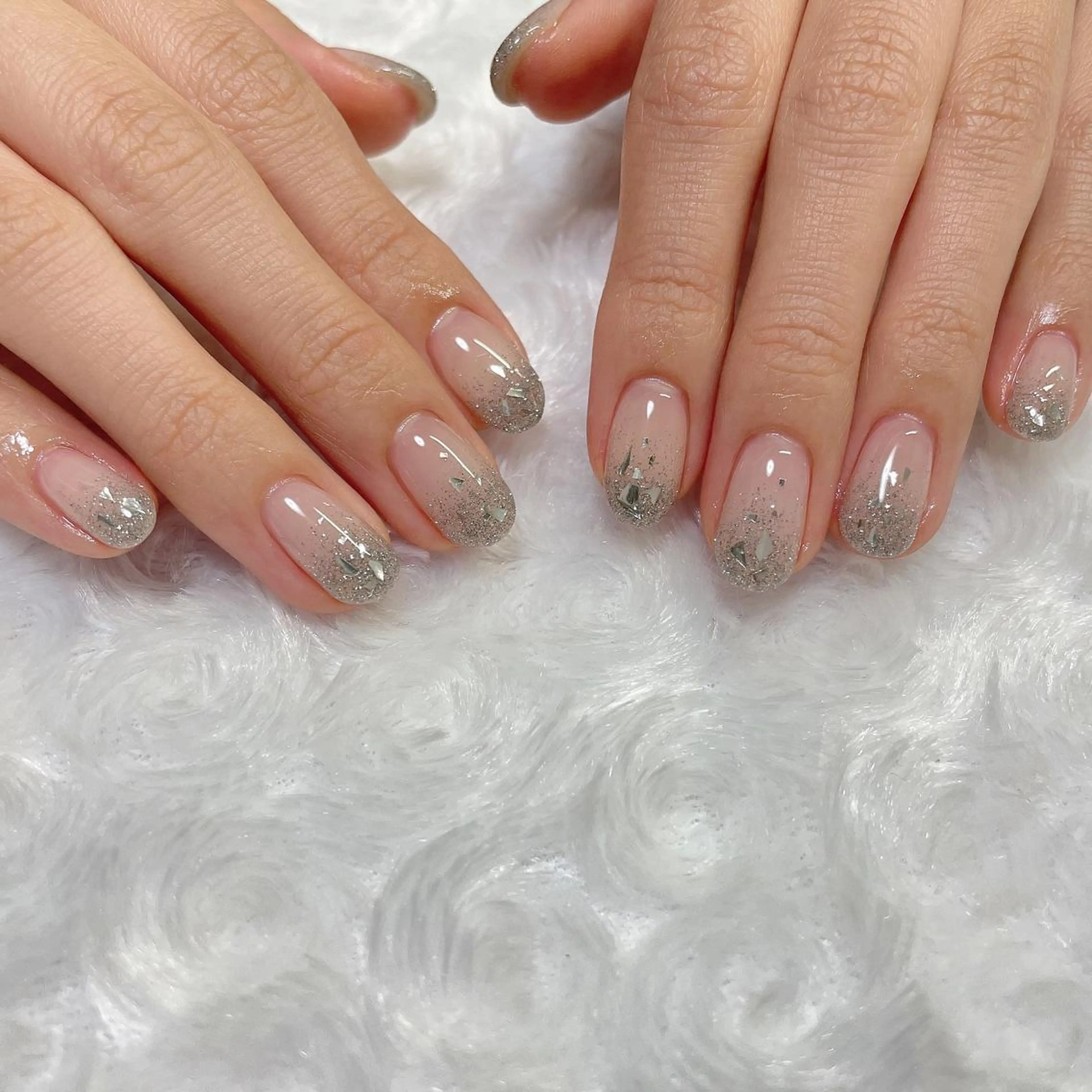 ネイル グラデーション ラメ(グリッター) ラメグラデーション ハンドネイル K's nail kotoeのネイルデザイン