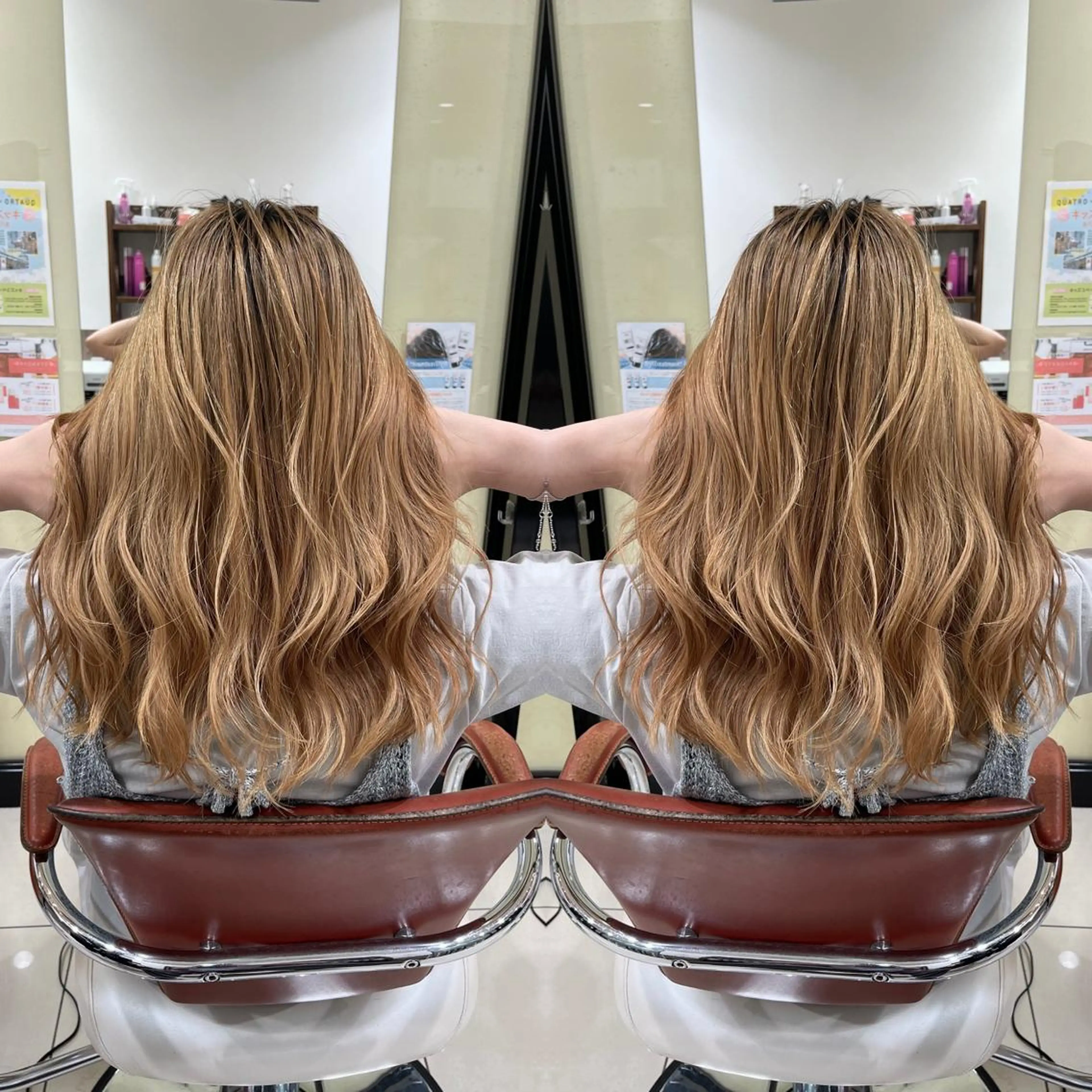 セミロング カット Y Uのヘアスタイル