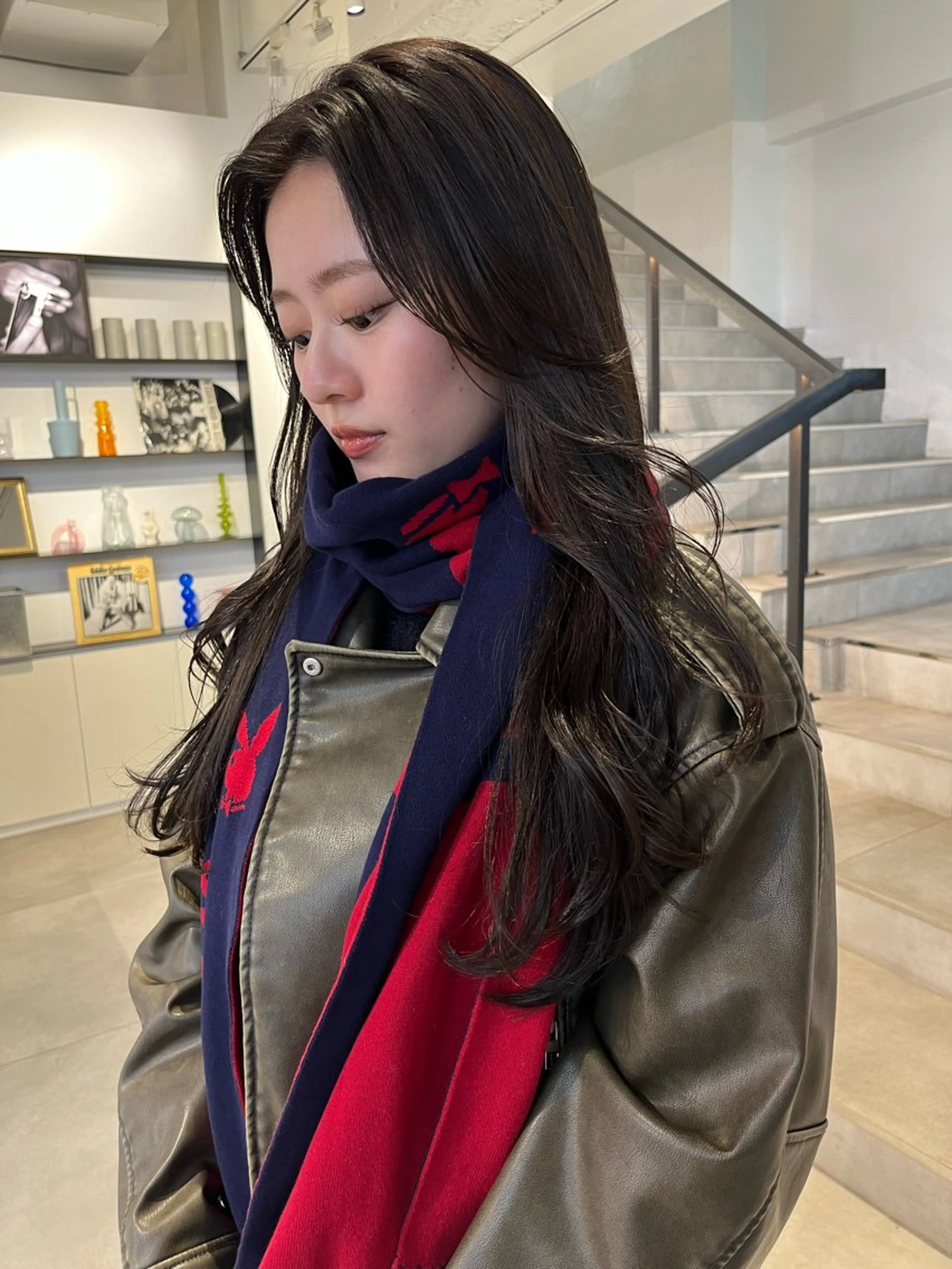 ロング カラー ダークグレー ダークグレージュ グレージュ トリートメント 吉祥寺/個性派/ kazuha🩰のヘアスタイル