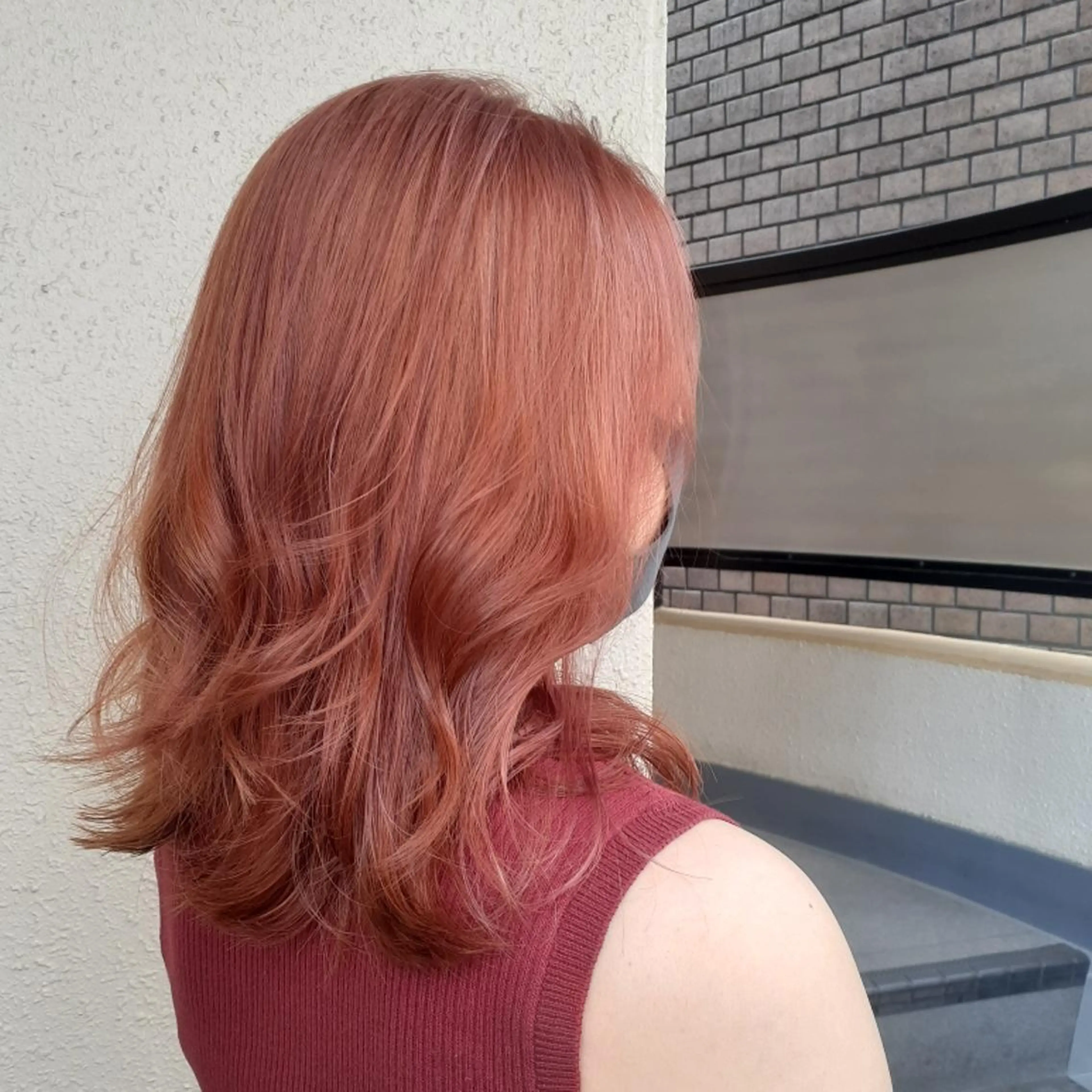 ミディアム カラー ブリーチ ピンクカラー ヘアカラー 🔳髪質改善🔳 岡本陽のヘアスタイル