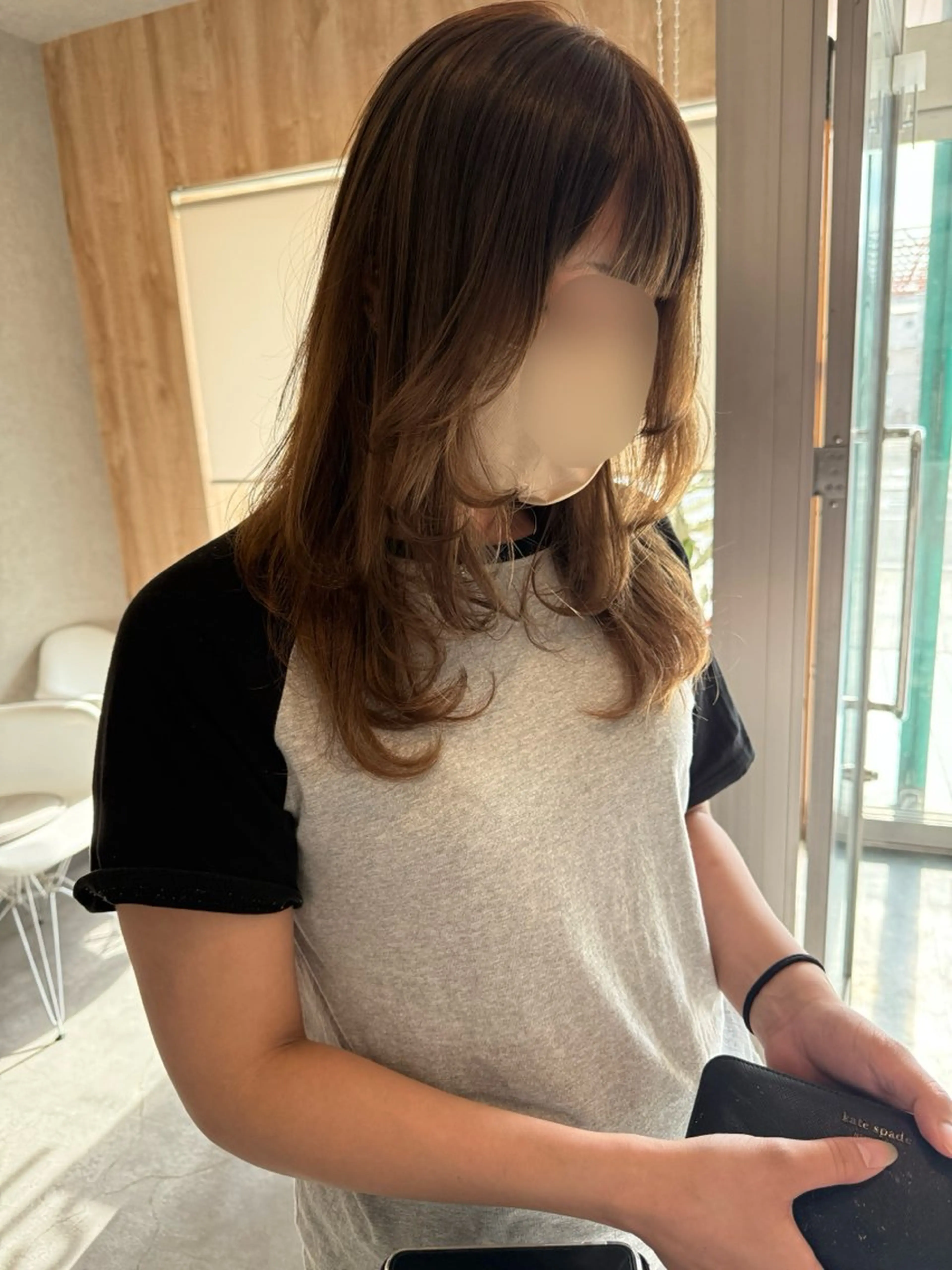 ロング カラー ベージュカラー オリーブベージュ レイヤーカット カット ヘアカラー Bish Yanaのヘアスタイル