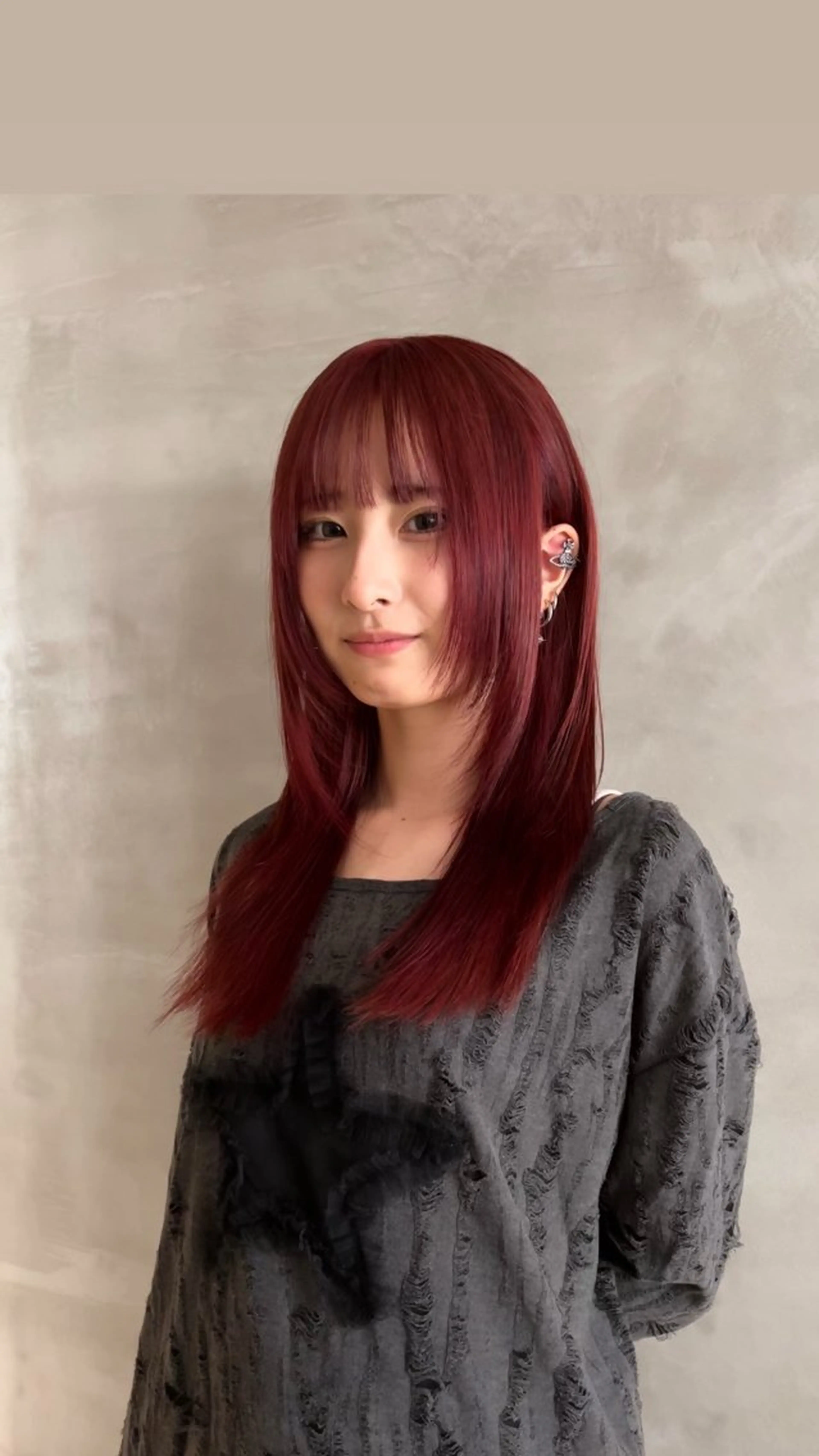 ロング カラー カット ヘアカラー トリートメント タナカ カナ🫧のヘアスタイル