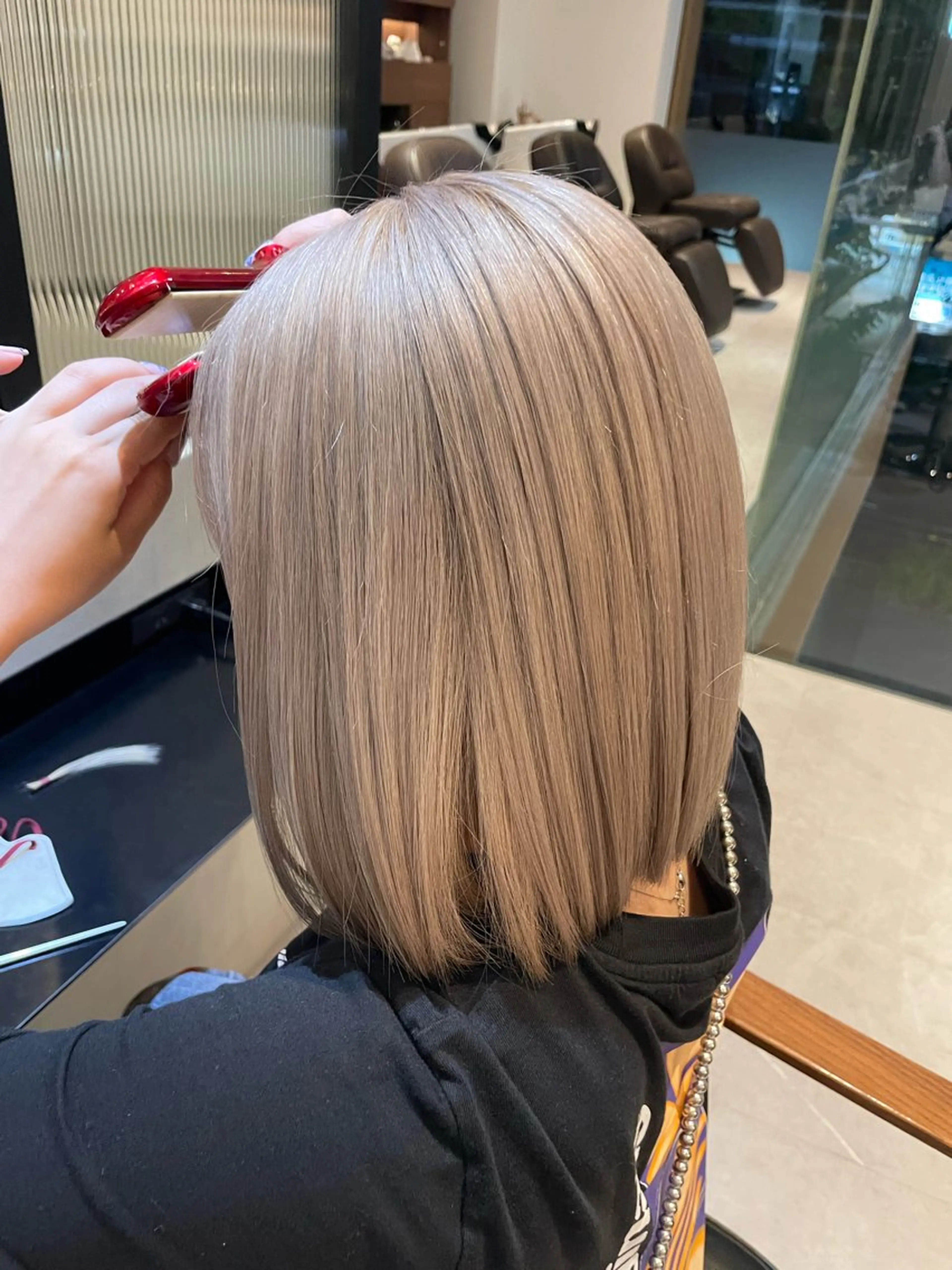 カラー オリーブカラー🫒/ ハッシュカット/みゆのヘアスタイル