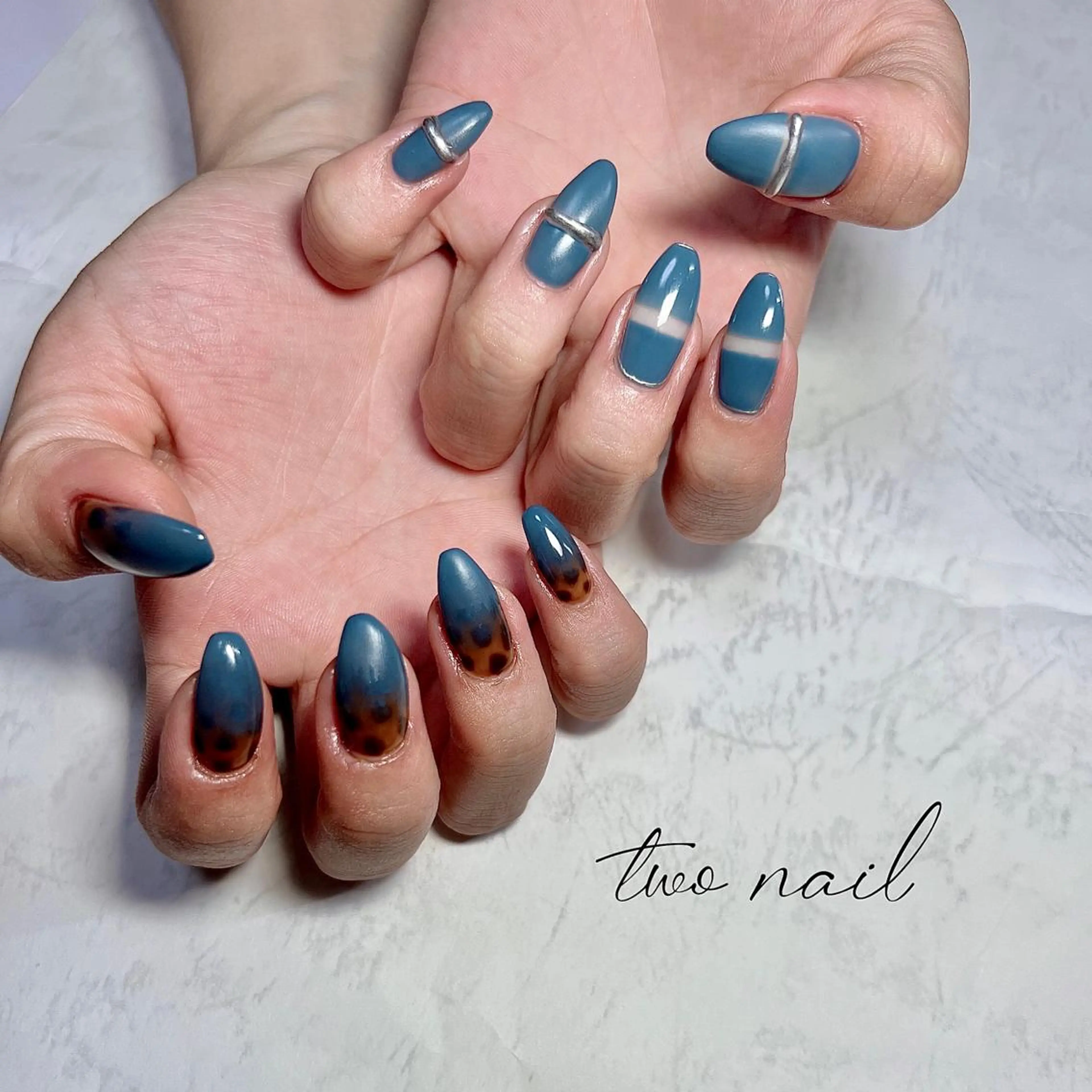 ネイル アートネイル フットネイル ハート ニュアンスネイル ホワイト two nailのネイルデザイン