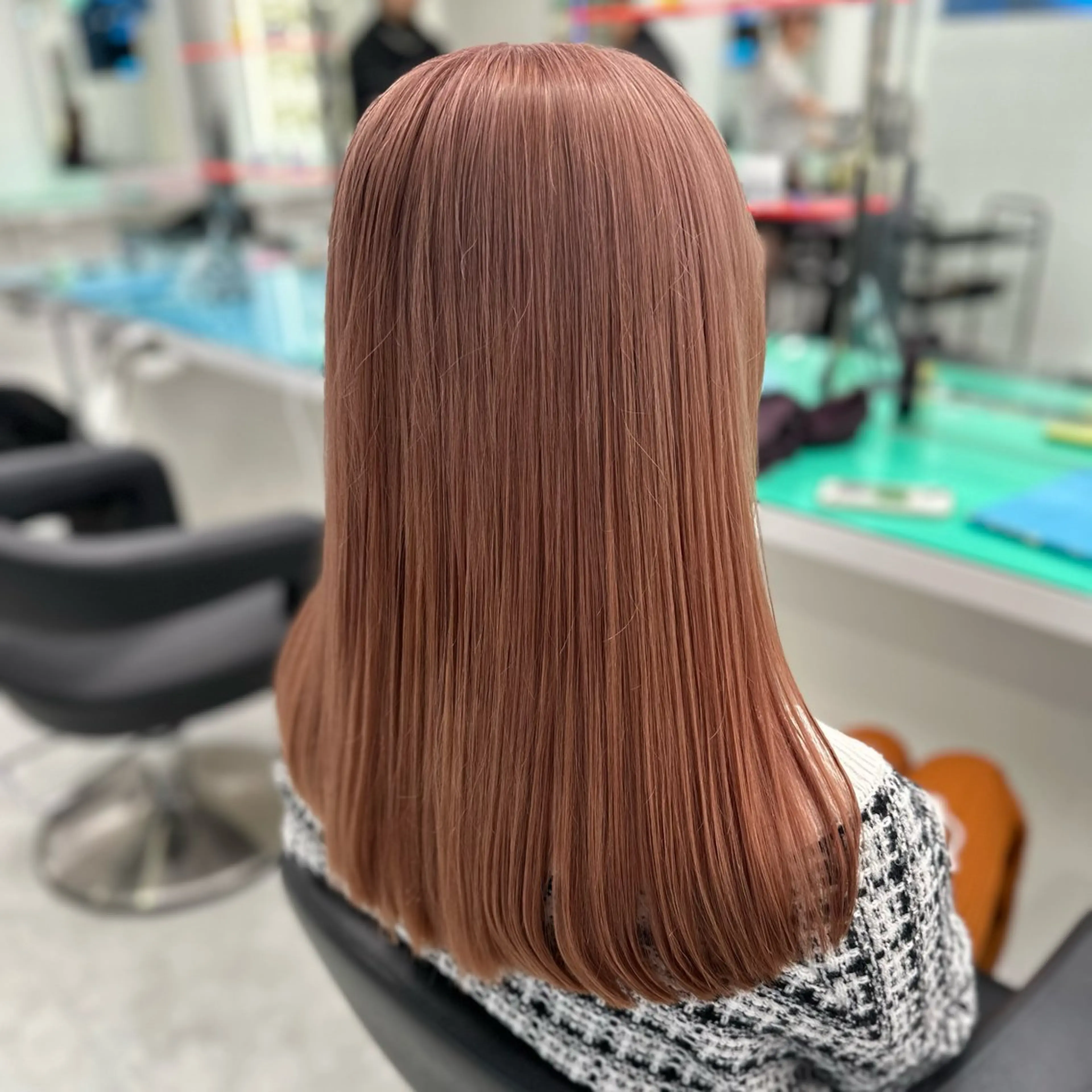 セミロング カラー ブリーチ ピンクカラー ♡ダブルカラー特化♡ miyuのヘアスタイル