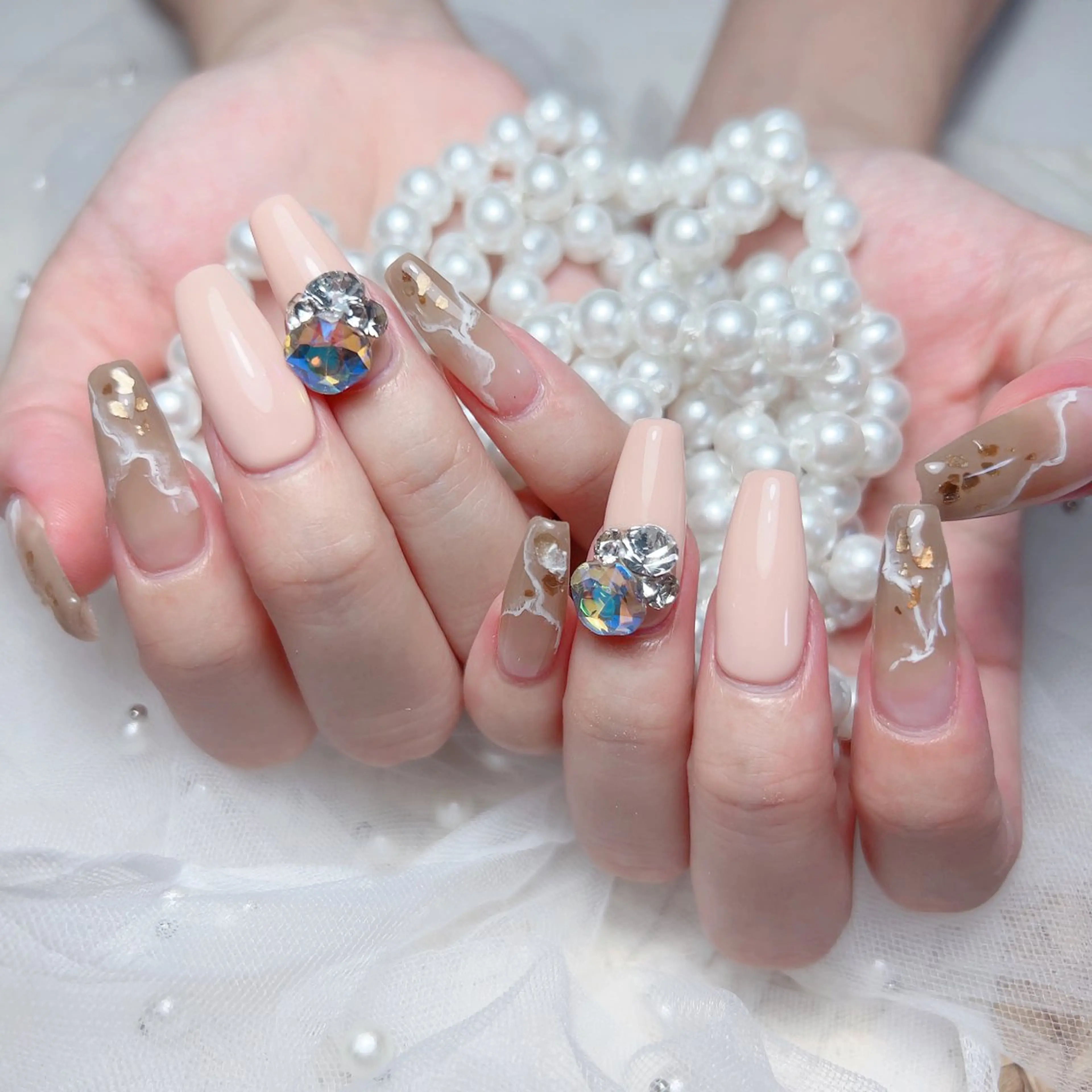 ネイル ハンドネイル M🌷nail 長さだし専門店のネイルデザイン