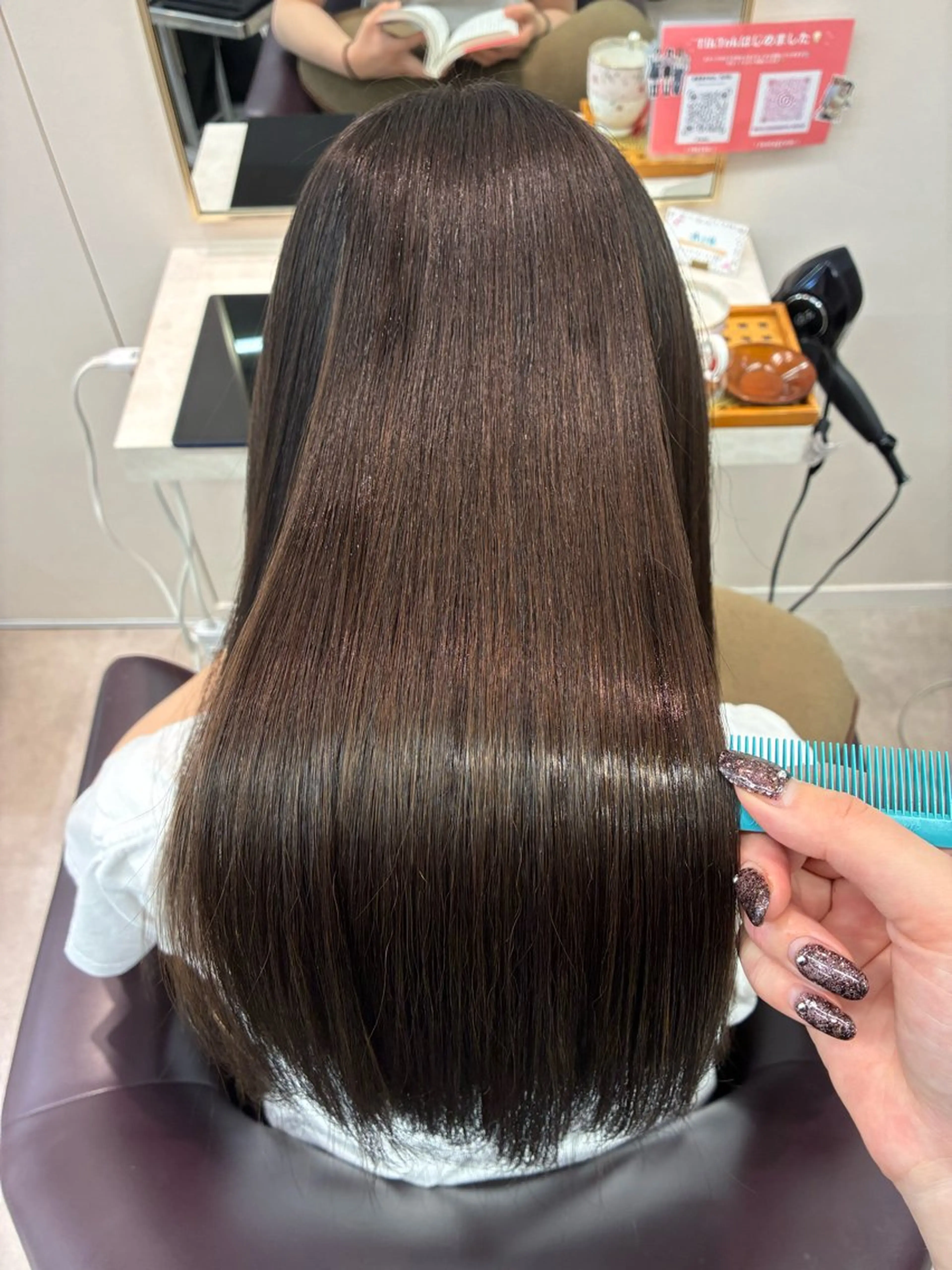 ロング 縮毛矯正 縮毛矯正/アレンジ FACE。ゆのんのヘアスタイル