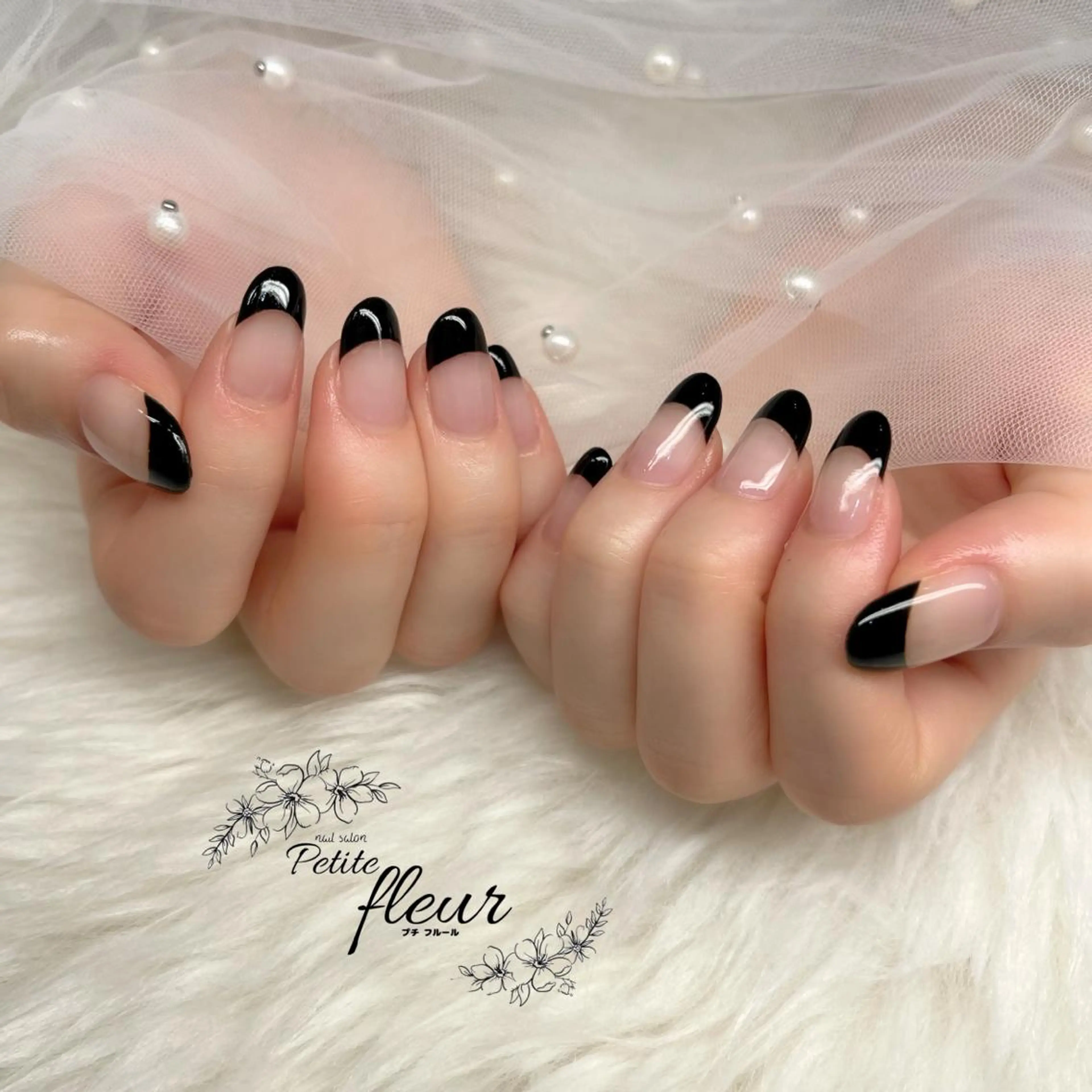 ネイル フレンチネイル ❁⃘*。Petite fleur❁⃘*りさのネイルデザイン