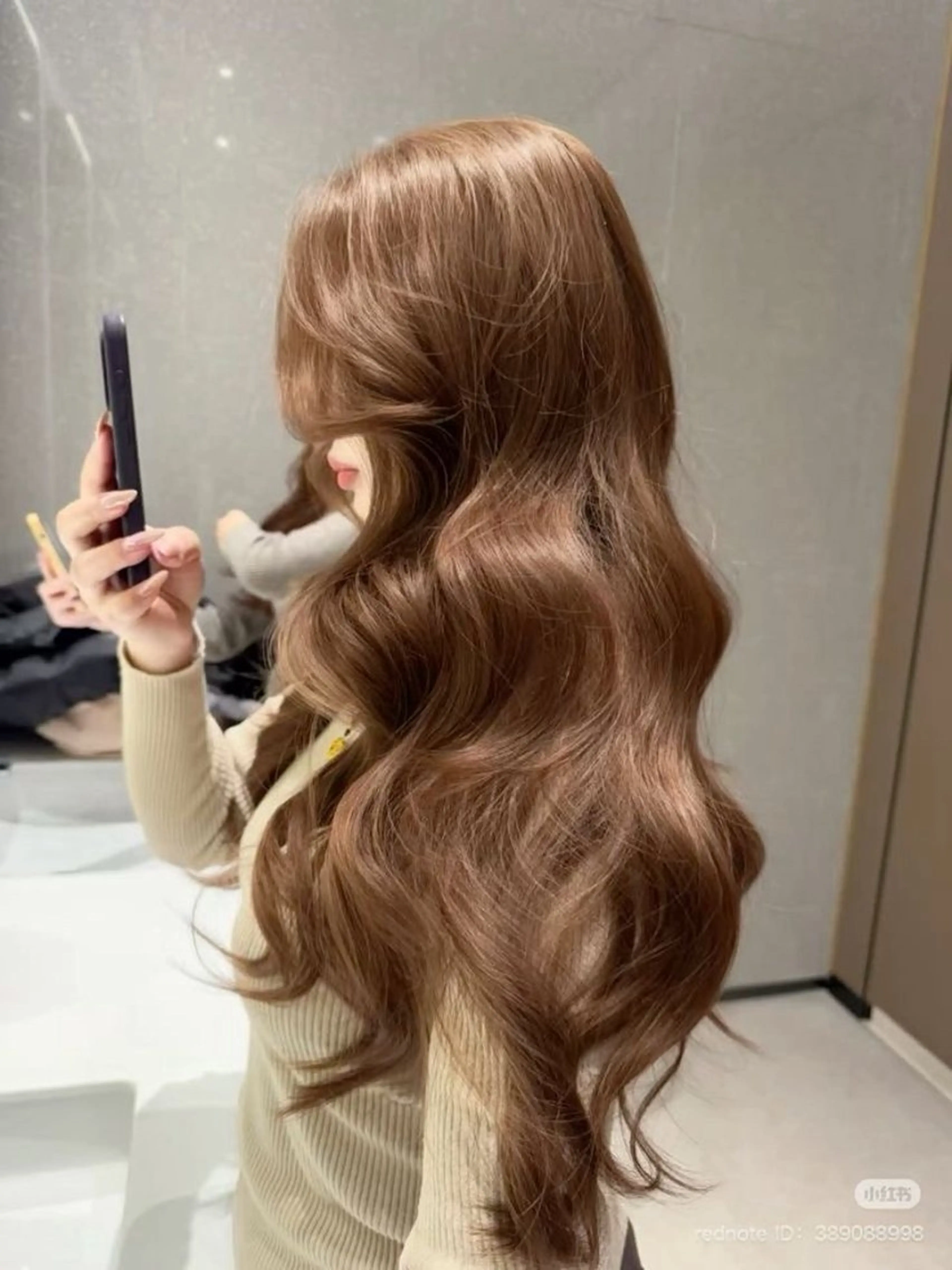 ロング カット ヘアカラー 韓国ヘア🇰🇷 YURIYAのヘアスタイル