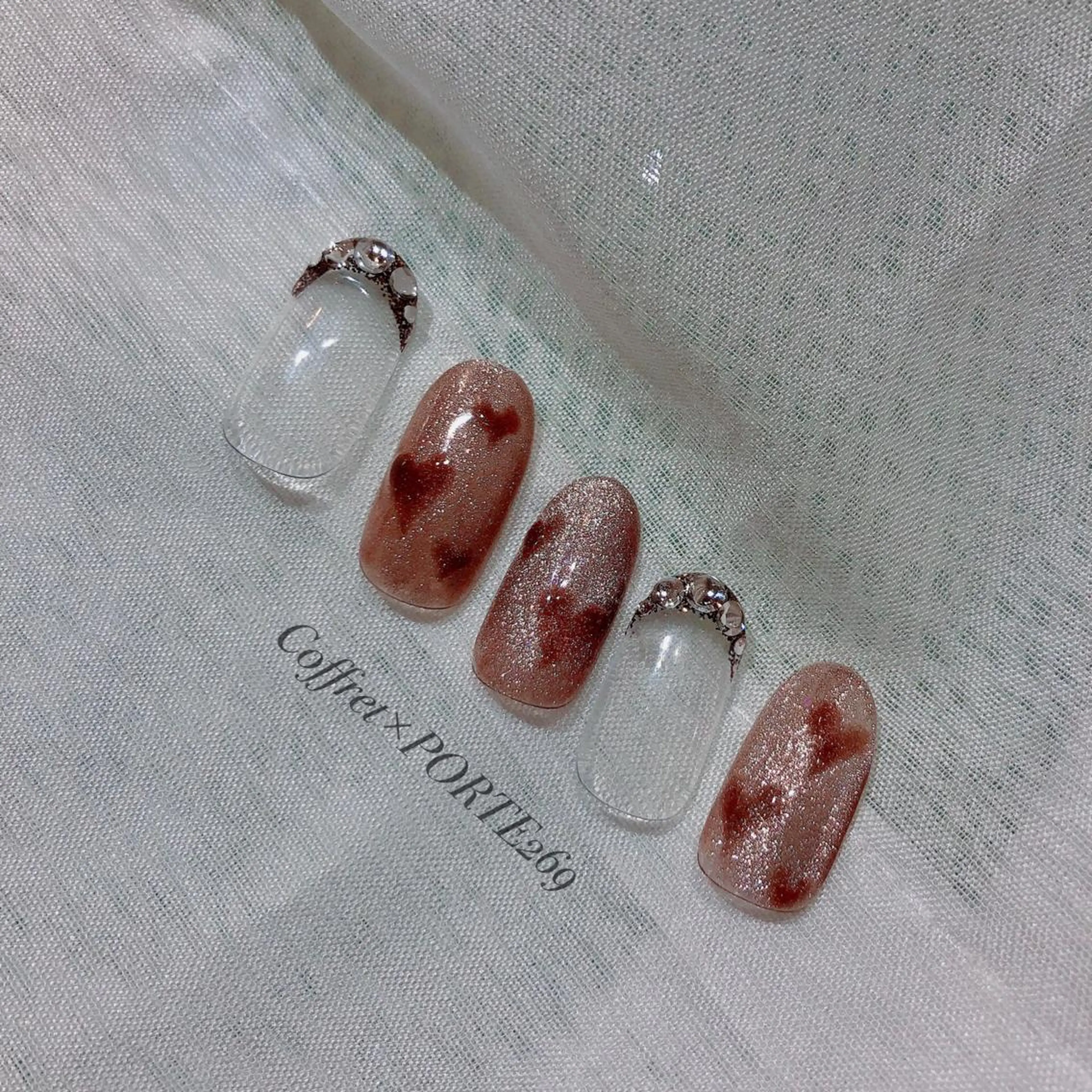 ネイル ハート マグネットネイル 💕WOLTOKYO 池袋💕maiのネイルデザイン