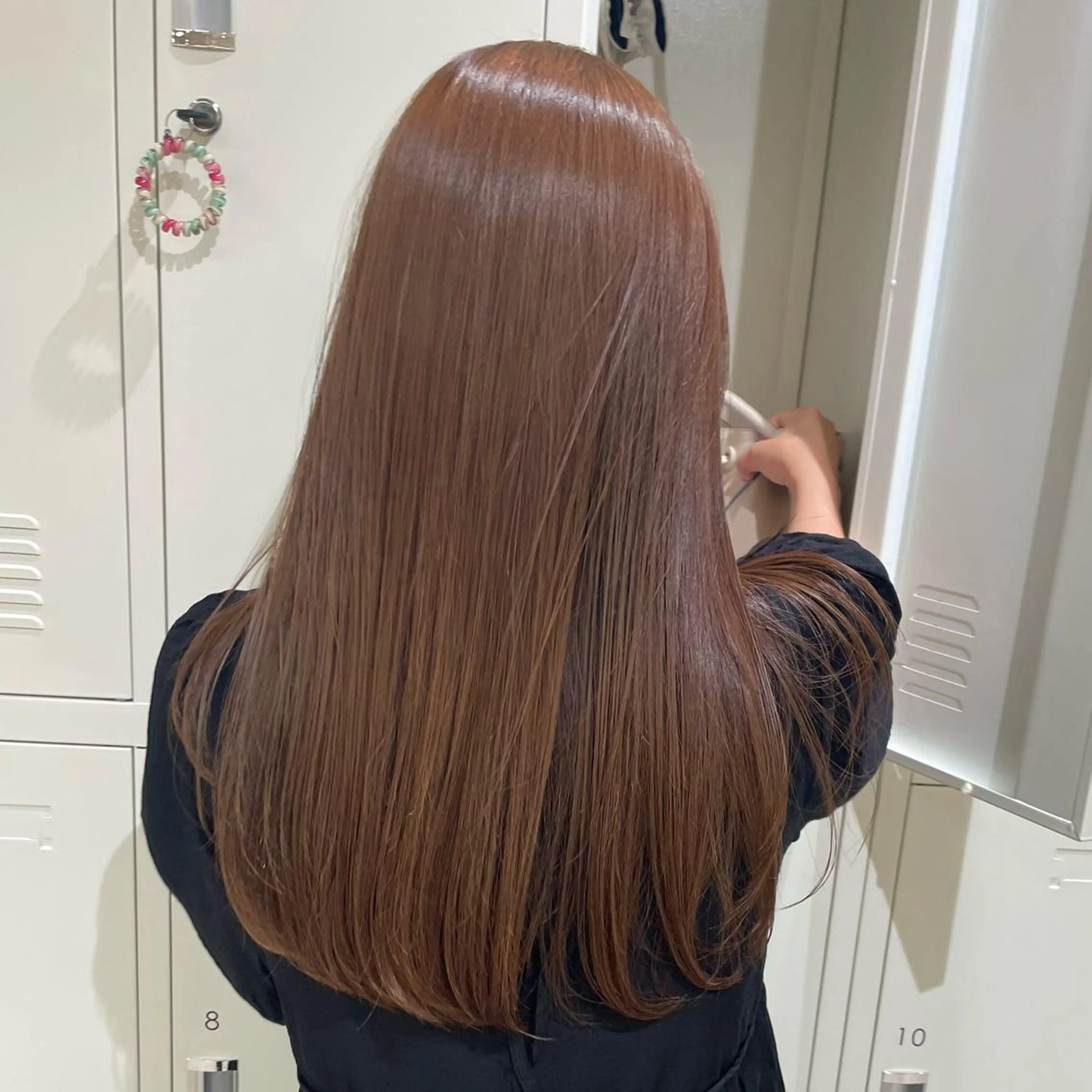 ロング カット 縮毛矯正 トリートメント 松永 梨央のヘアスタイル