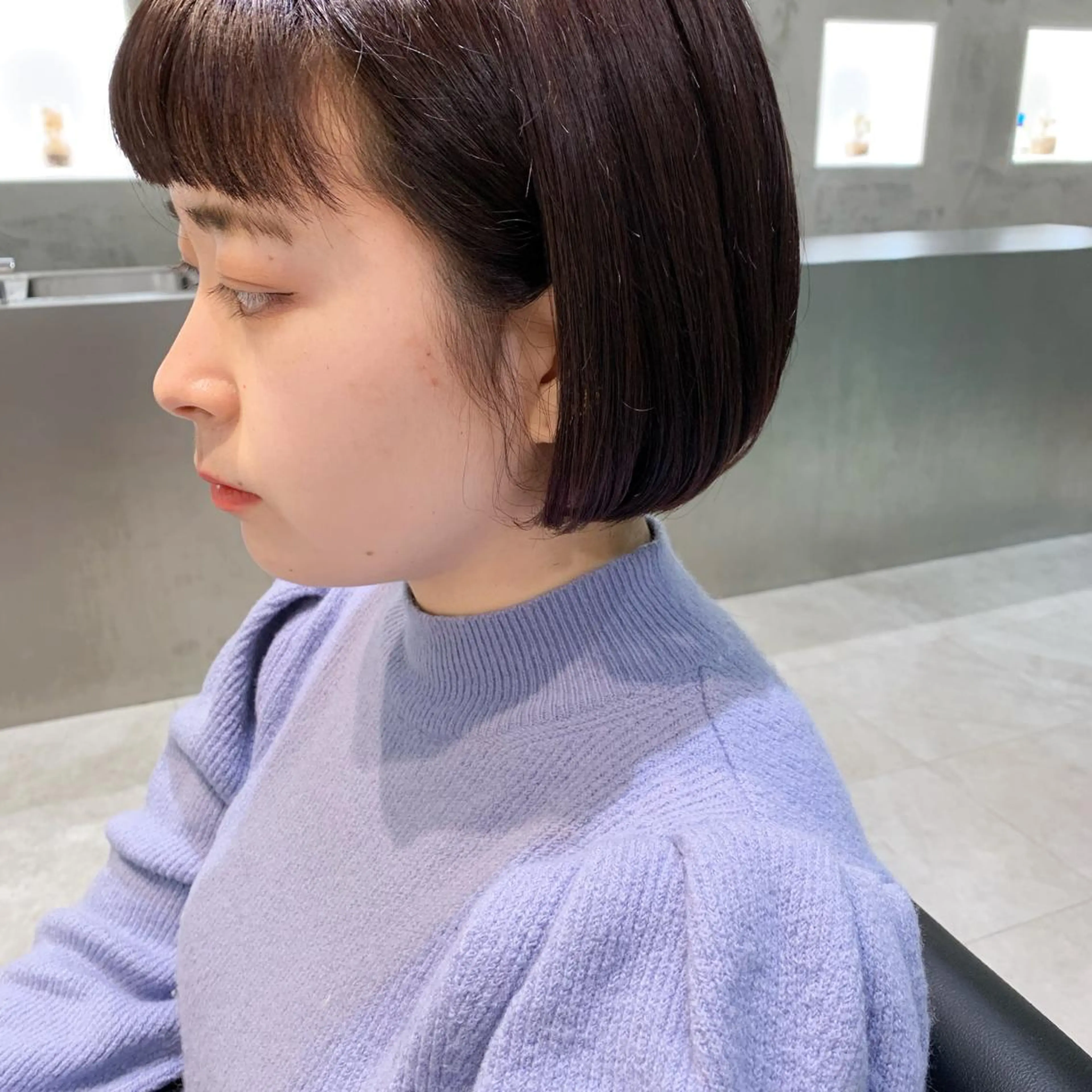 ミディアム カラー ヘアアレンジ 🫧透明感カラー/ ボブ/小笠原汐海🪽のヘアスタイル