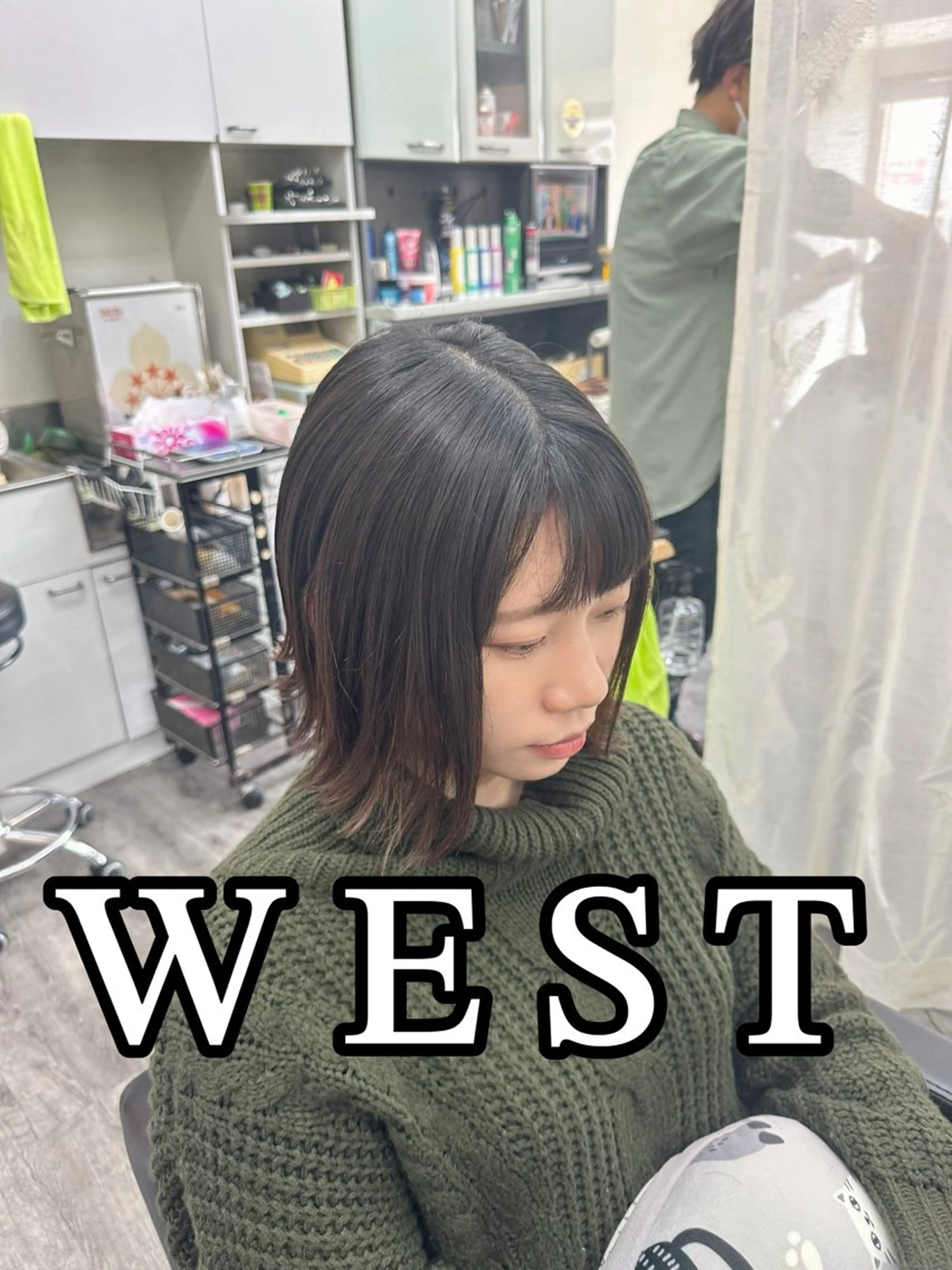 ミディアム WEST✂︎AKI HIRO✂︎大和高田のヘアスタイル