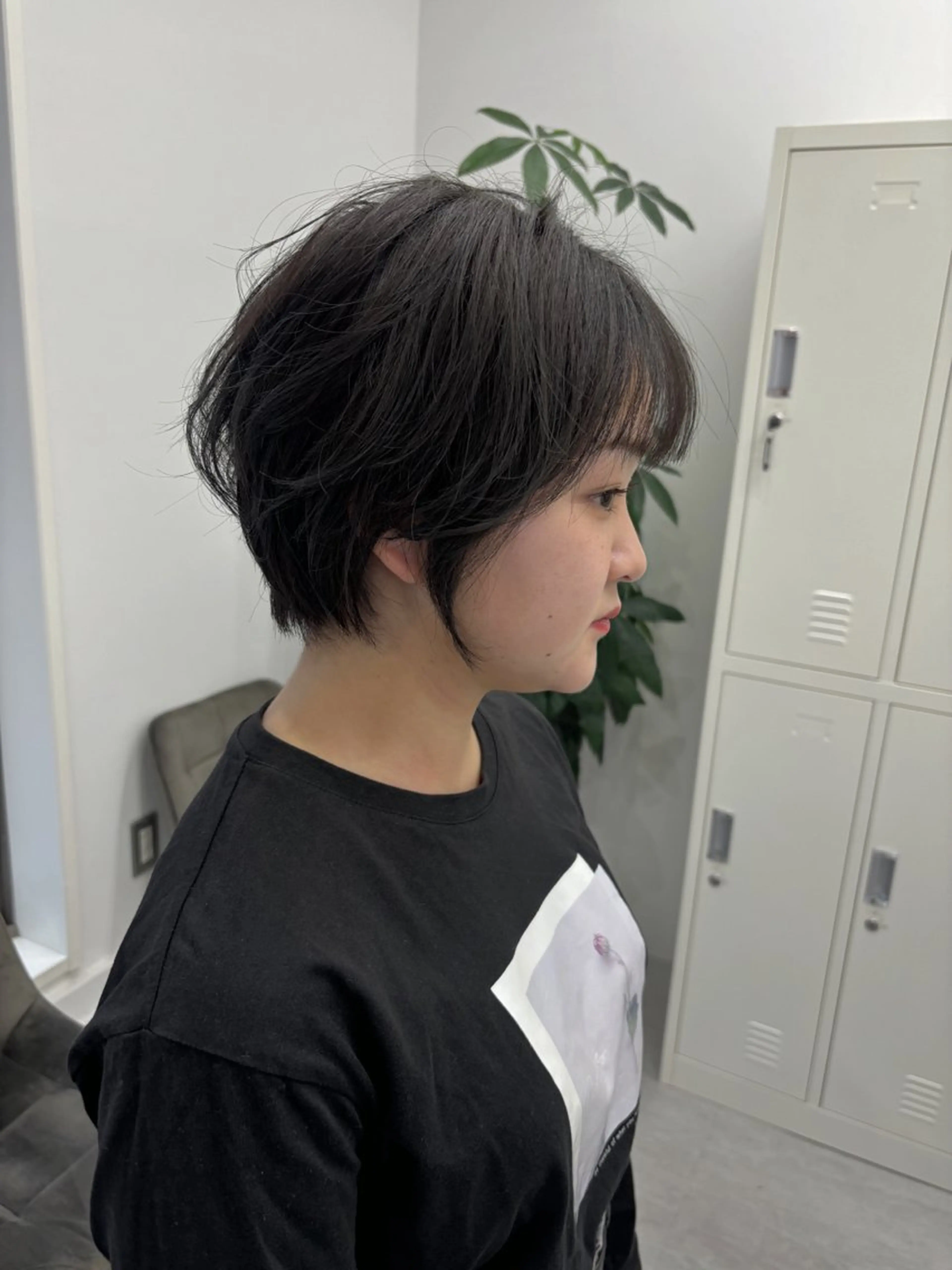 ショート ショートボブ ボブ ショートヘア 新村 華奈絵のヘアスタイル