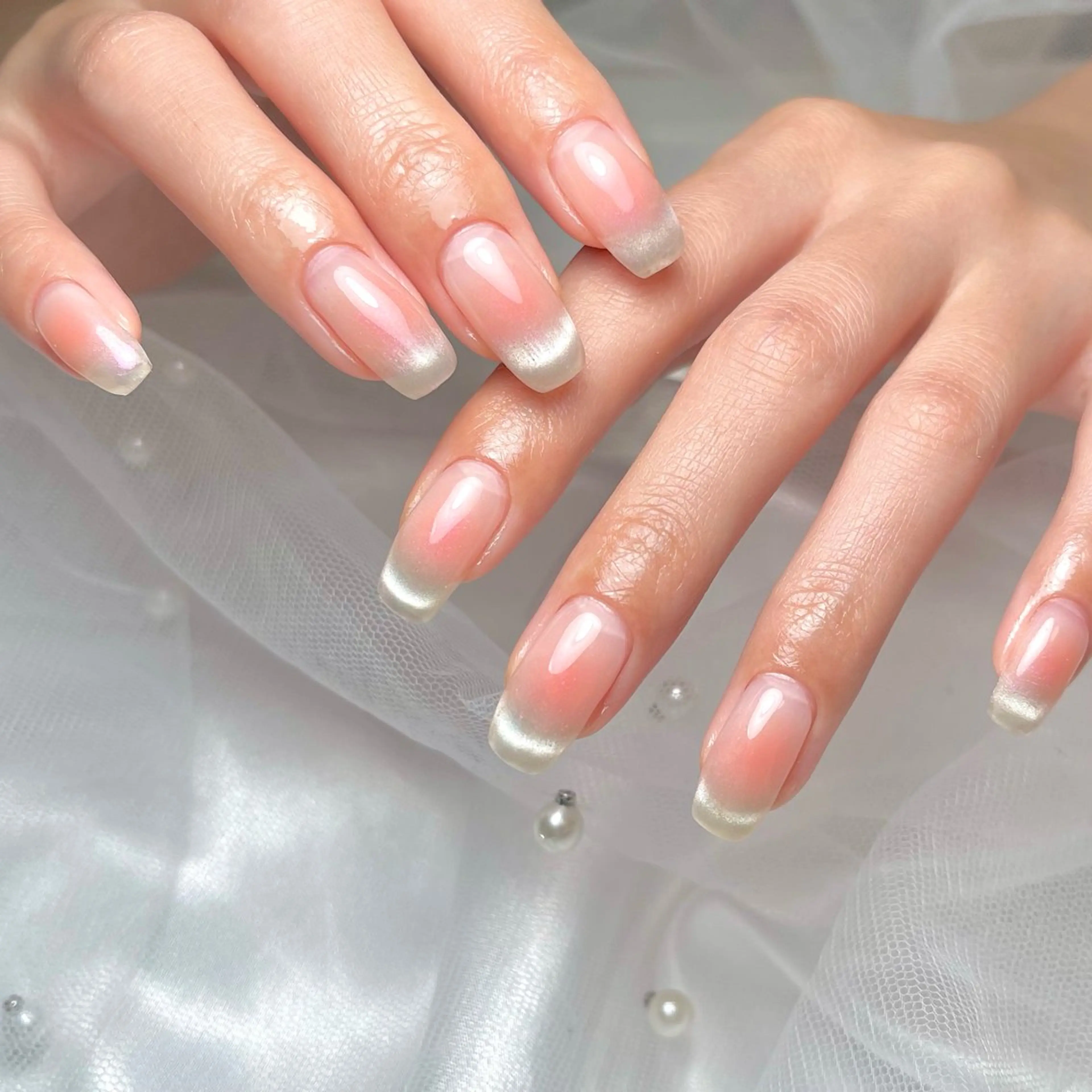 ネイル チークネイル グラデーション マグネットネイル ハンドネイル COCO NAILのネイルデザイン