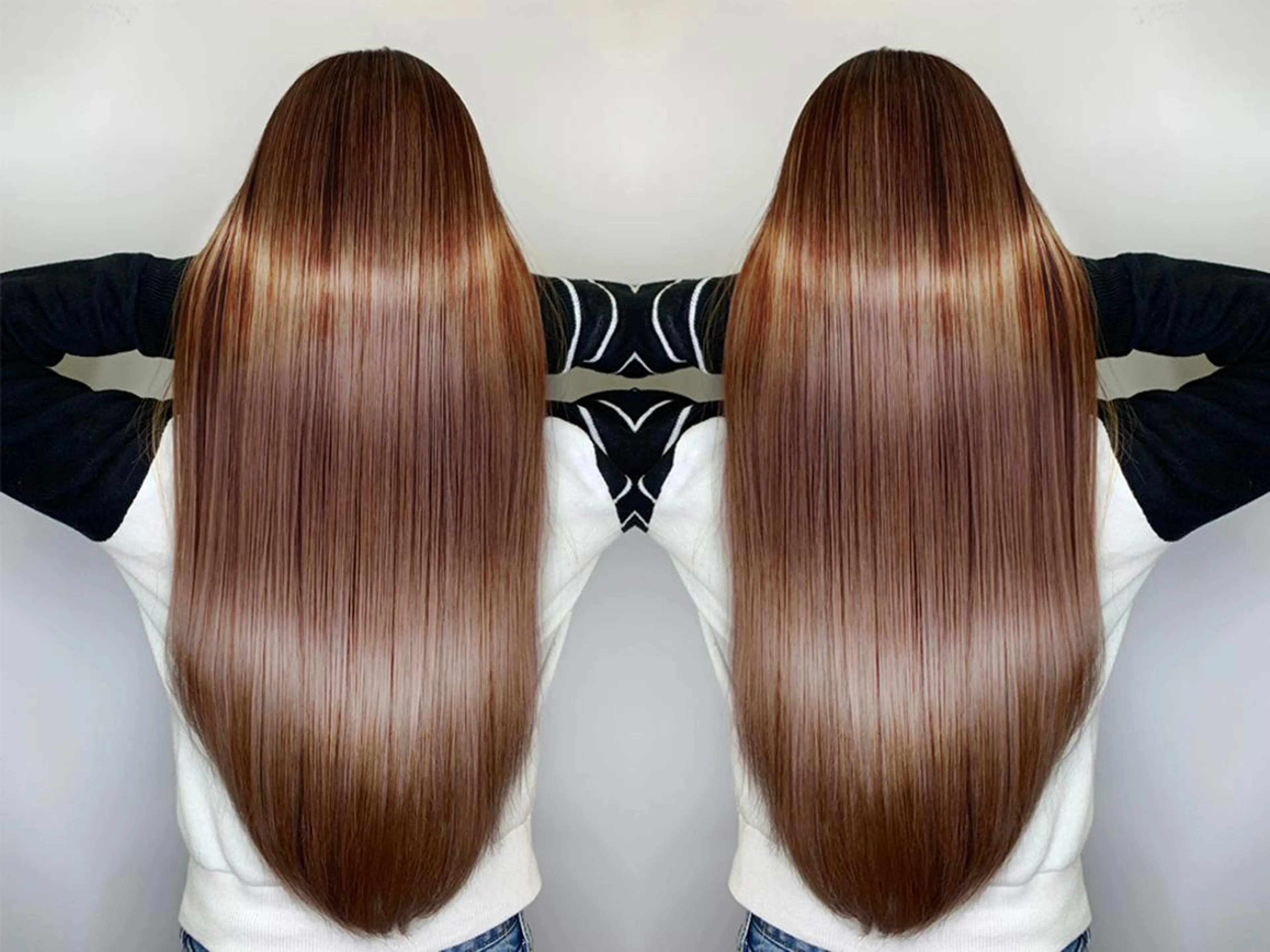 ロング カラー パーマ アディクシーカラー ケアカラー 髪質改善 トリートメント ストレートパーマ カット トリートメント ヘッドスパ ヘアケア特化型サロン newi 梅田のヘアスタイル