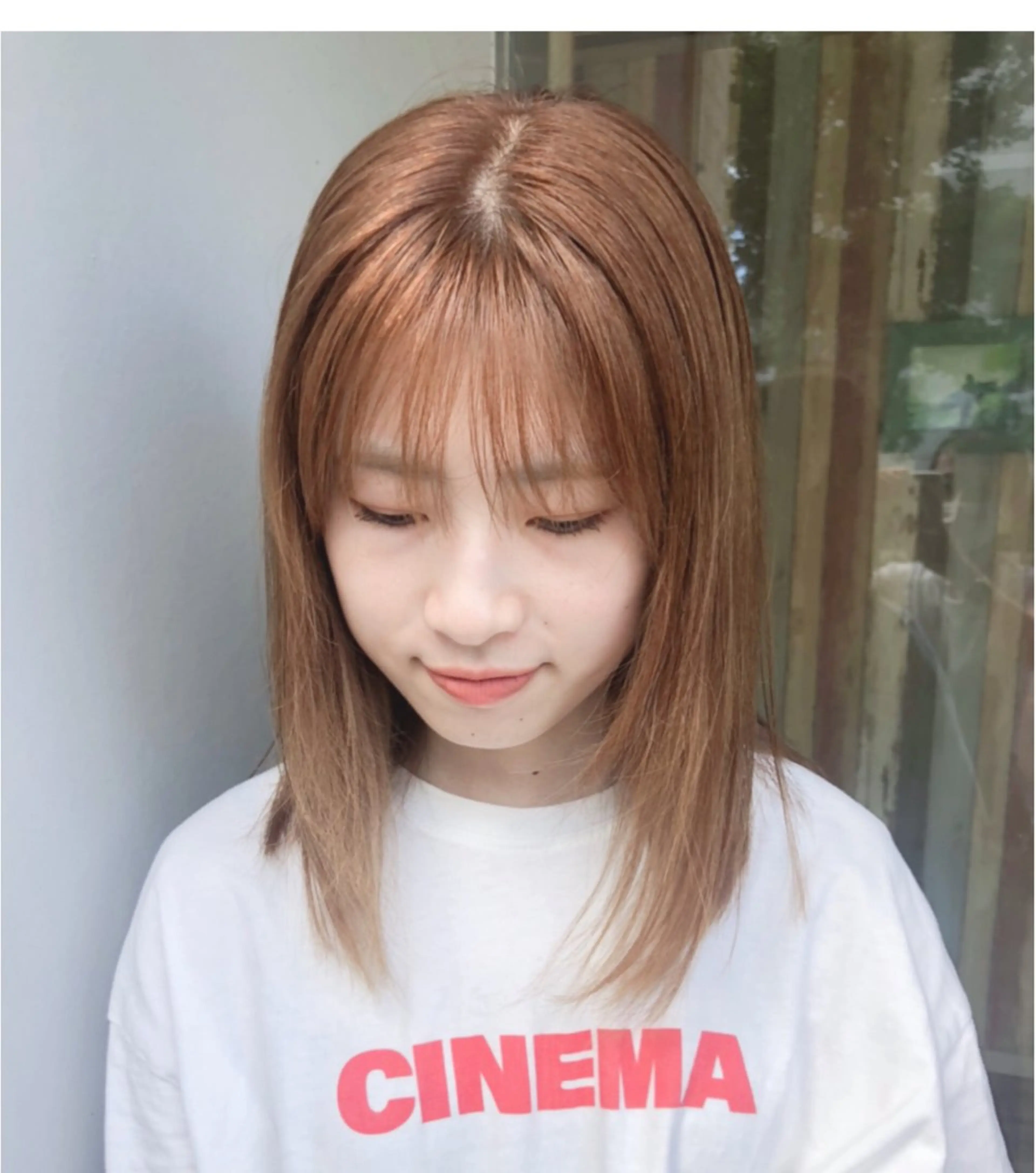 セミロング カラー ヘアカラー トリートメント yui nishiwakiのヘアスタイル