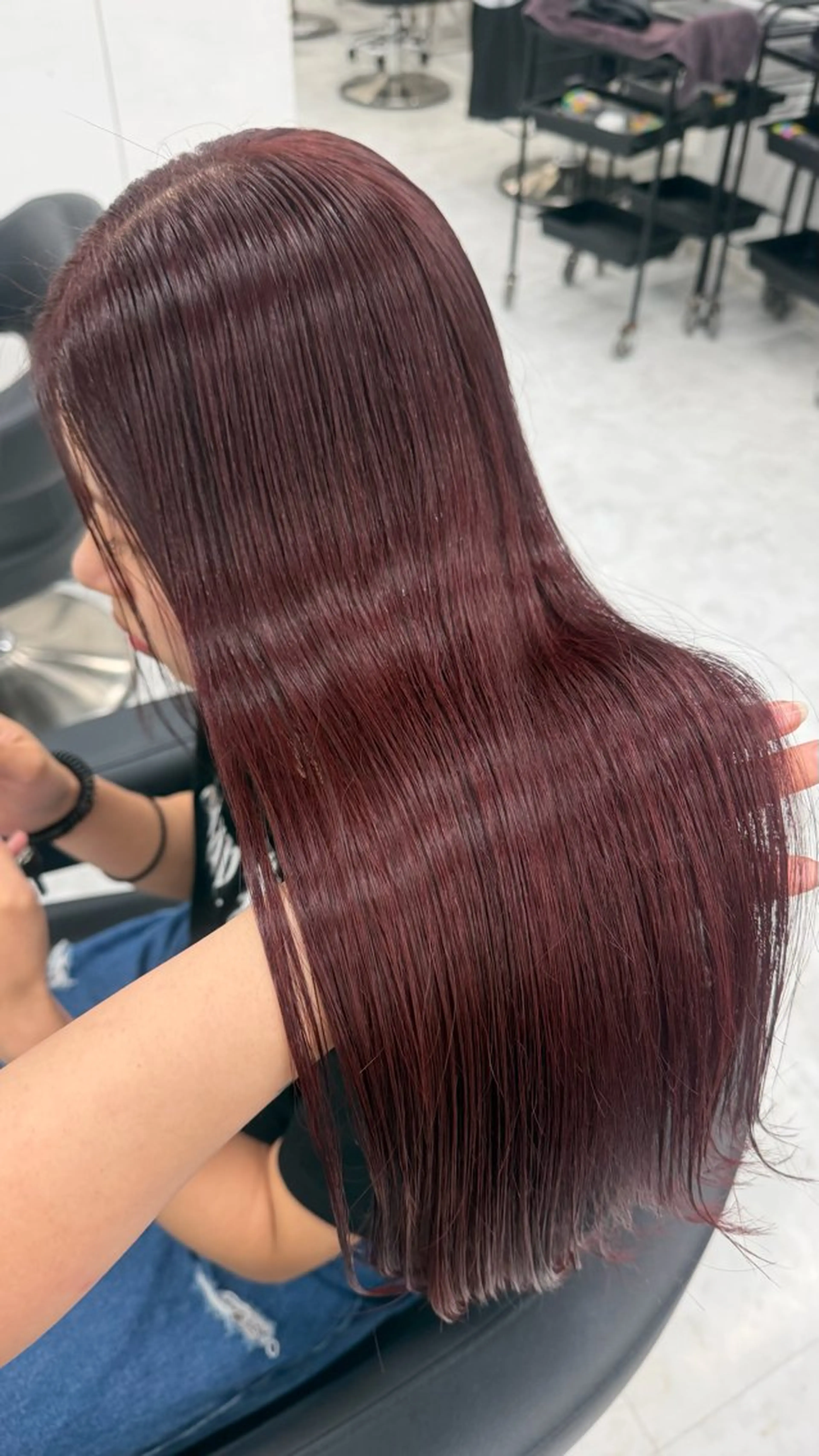 ロング カラー トリートメント ヘアセット 透明感うる艶カラー 🤍MANAMIのヘアスタイル