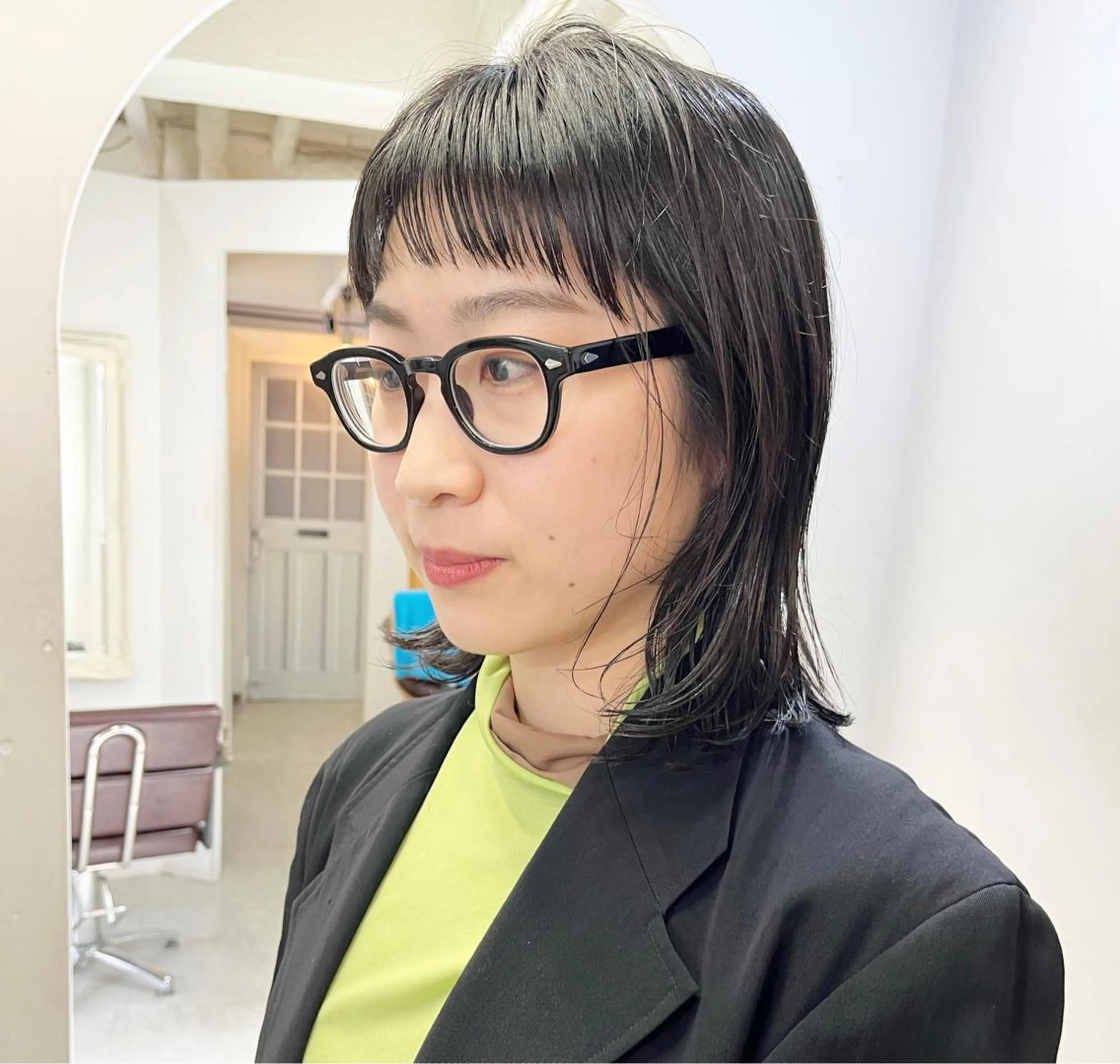 ミディアム カラー Hareru 豊田 修廣のヘアスタイル