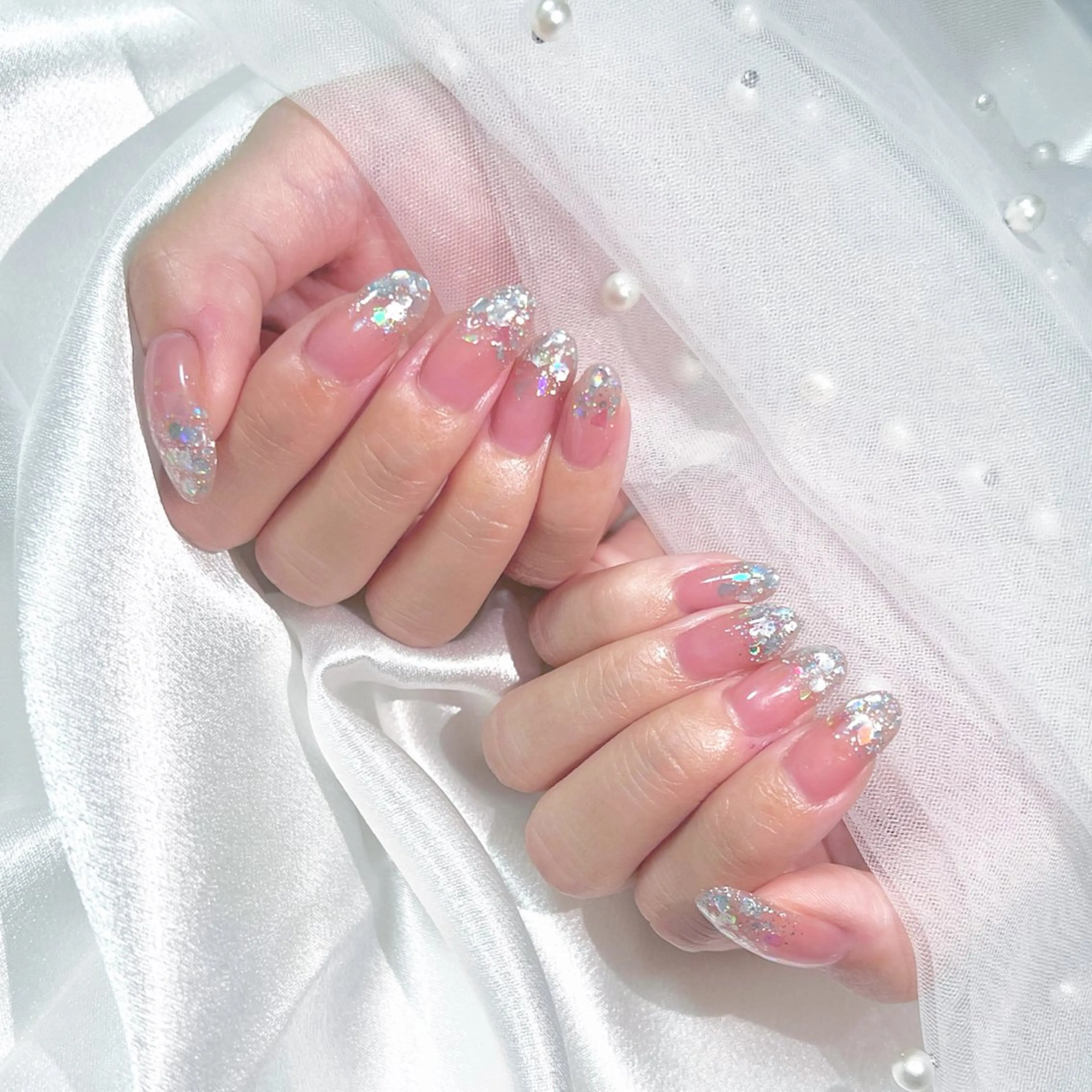 ✴︎ラメグラデーション✴︎（ベースカラーあり）の写真