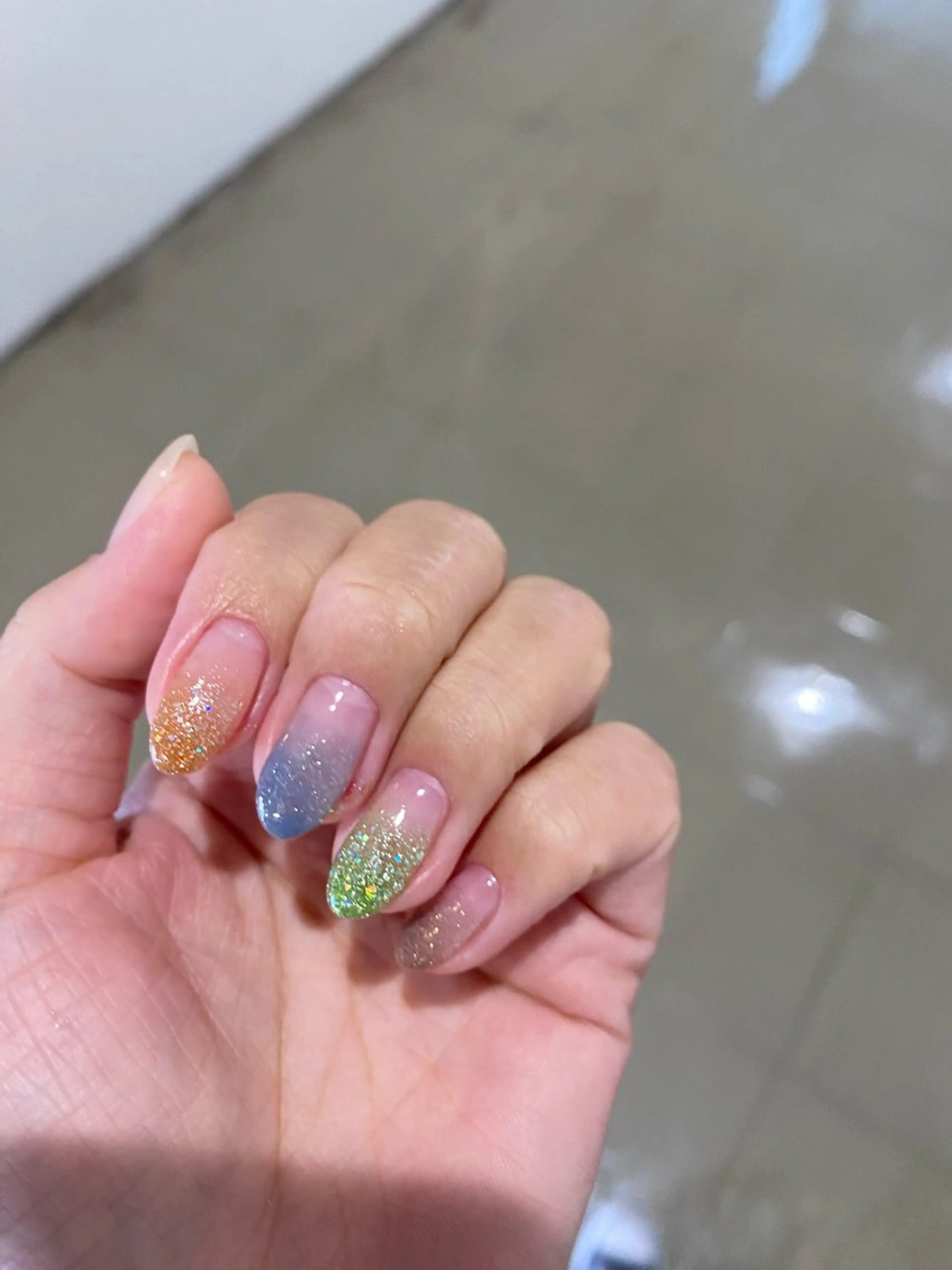 ネイル グラデーション ラメ(グリッター) ラメグラデーション Speed nail宮交シティ店のネイルデザイン