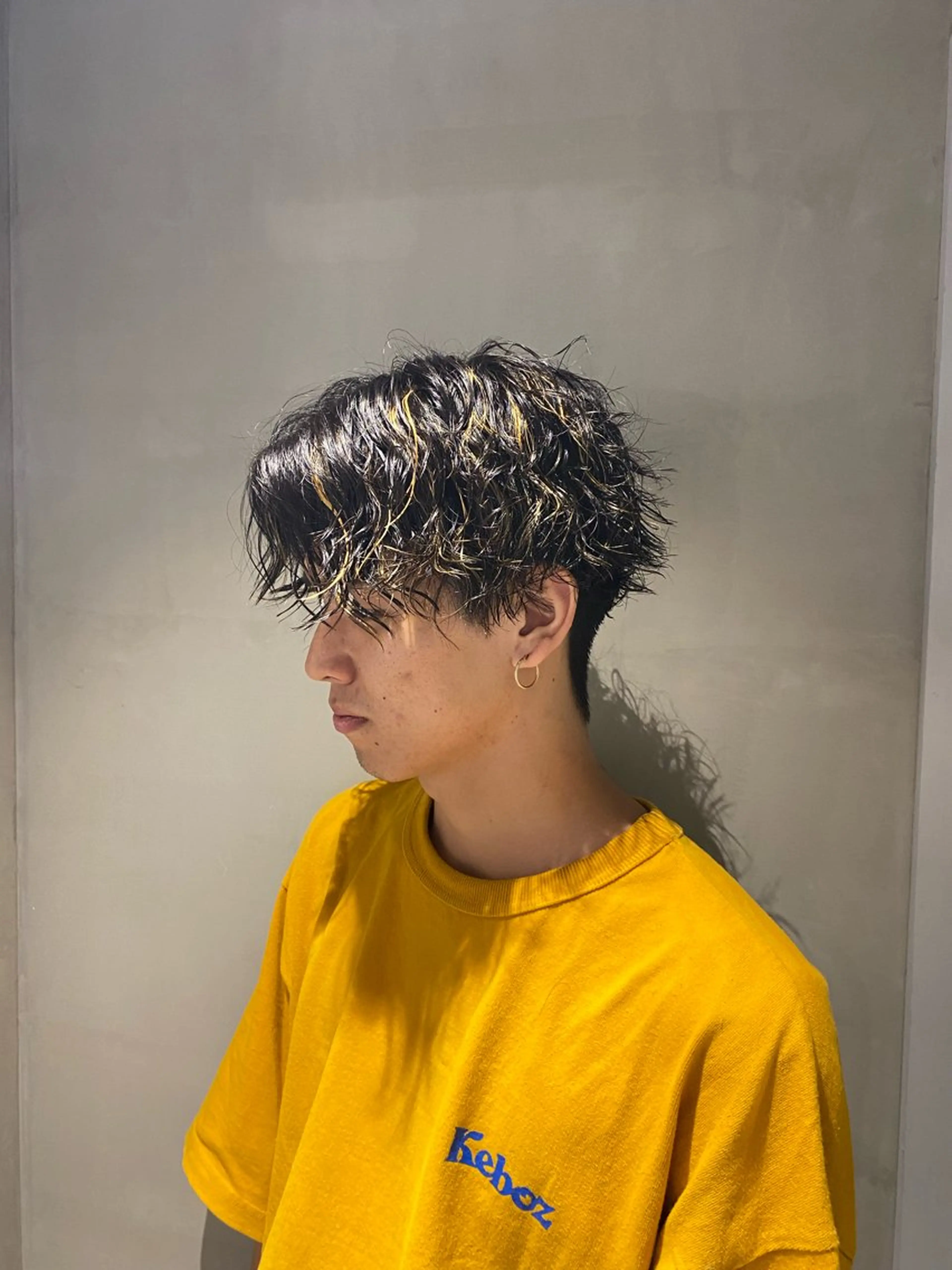 ミディアム カラー パーマ メンズ fifth天神パーマ 特化/大田宗一朗のヘアスタイル