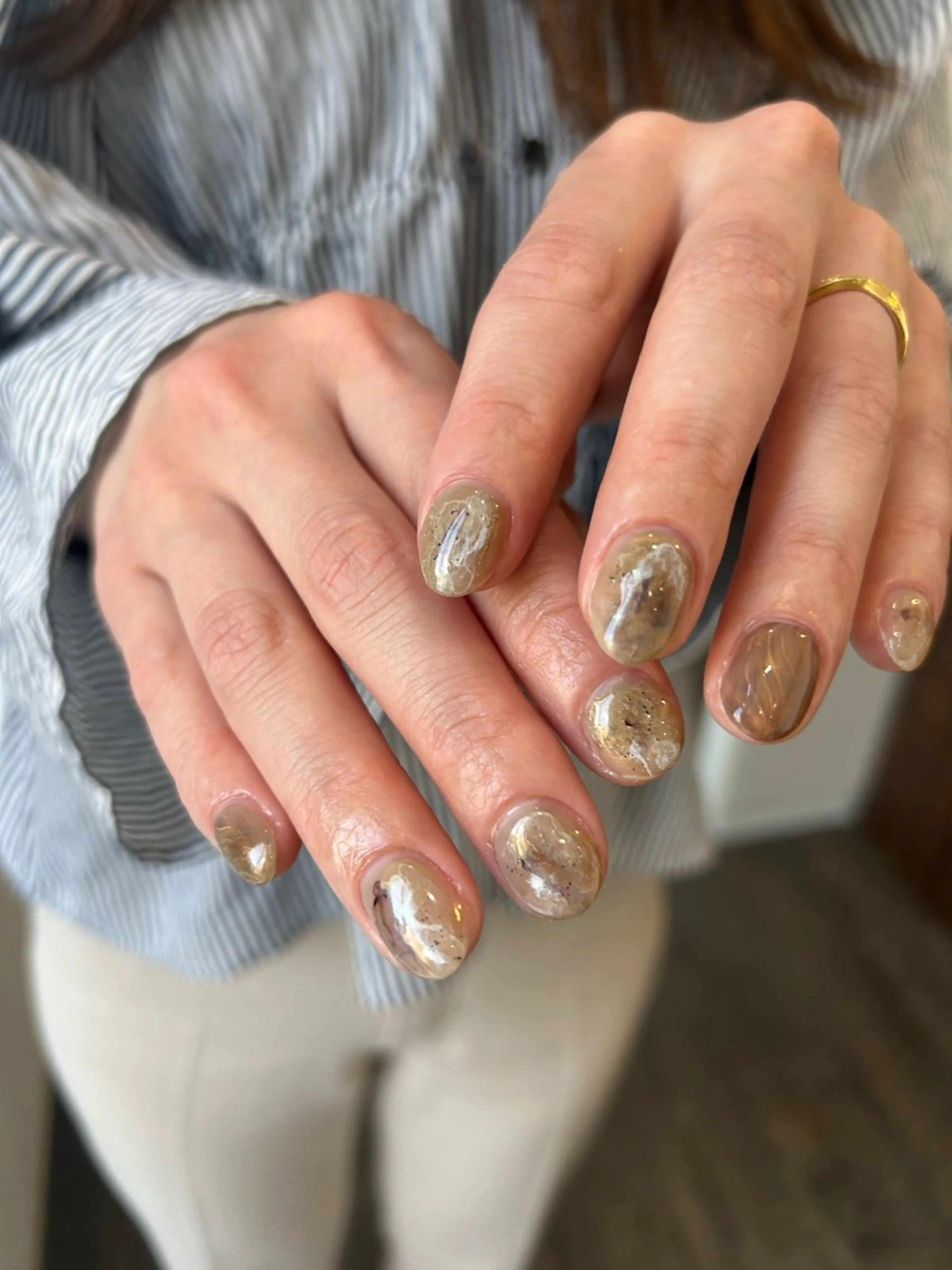 ネイル ニュアンスネイル ショートネイル Yarm As Etel ..のネイルデザイン