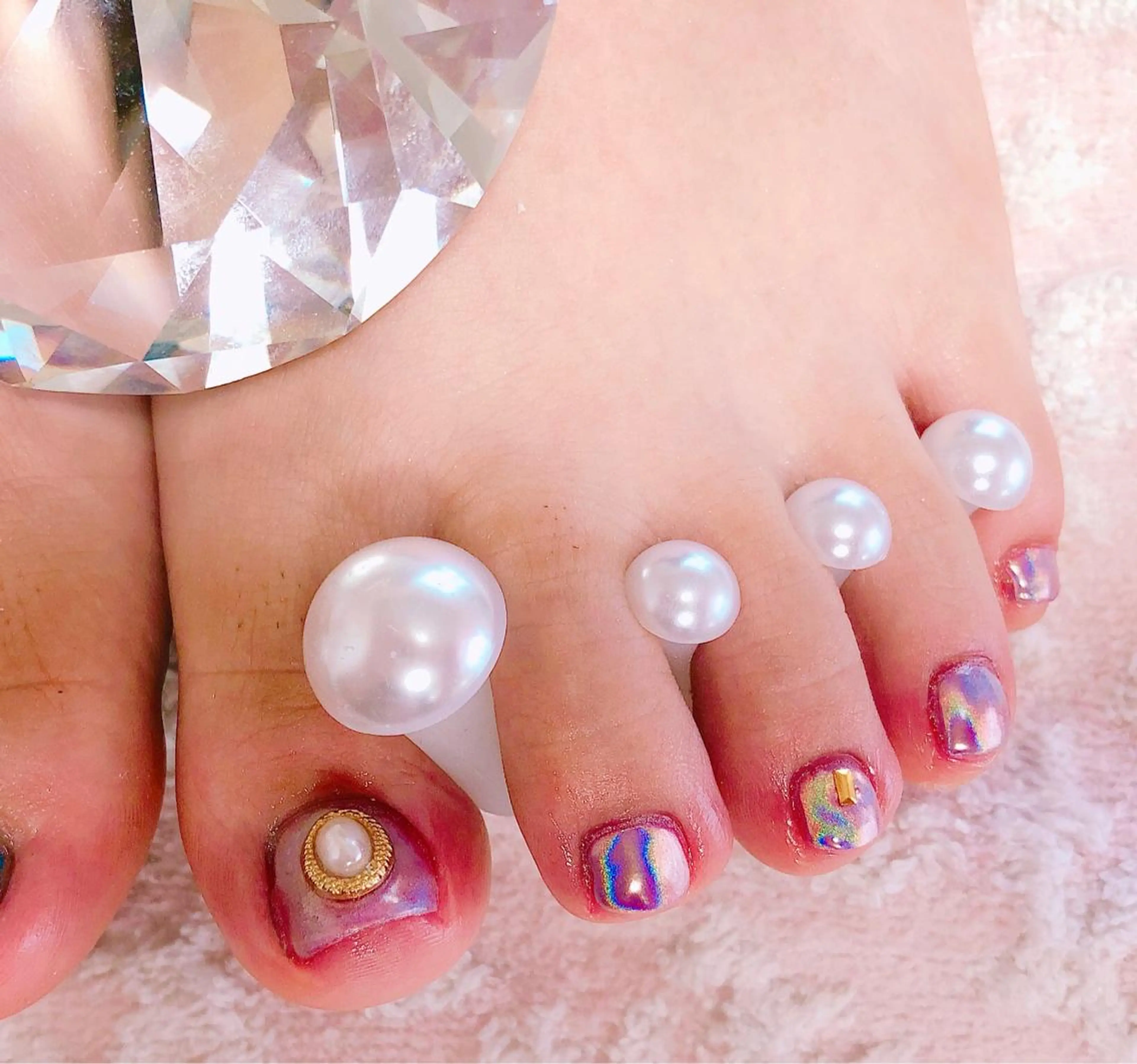 ネイル キラキラネイル CROWN プライベートサロンのネイルデザイン