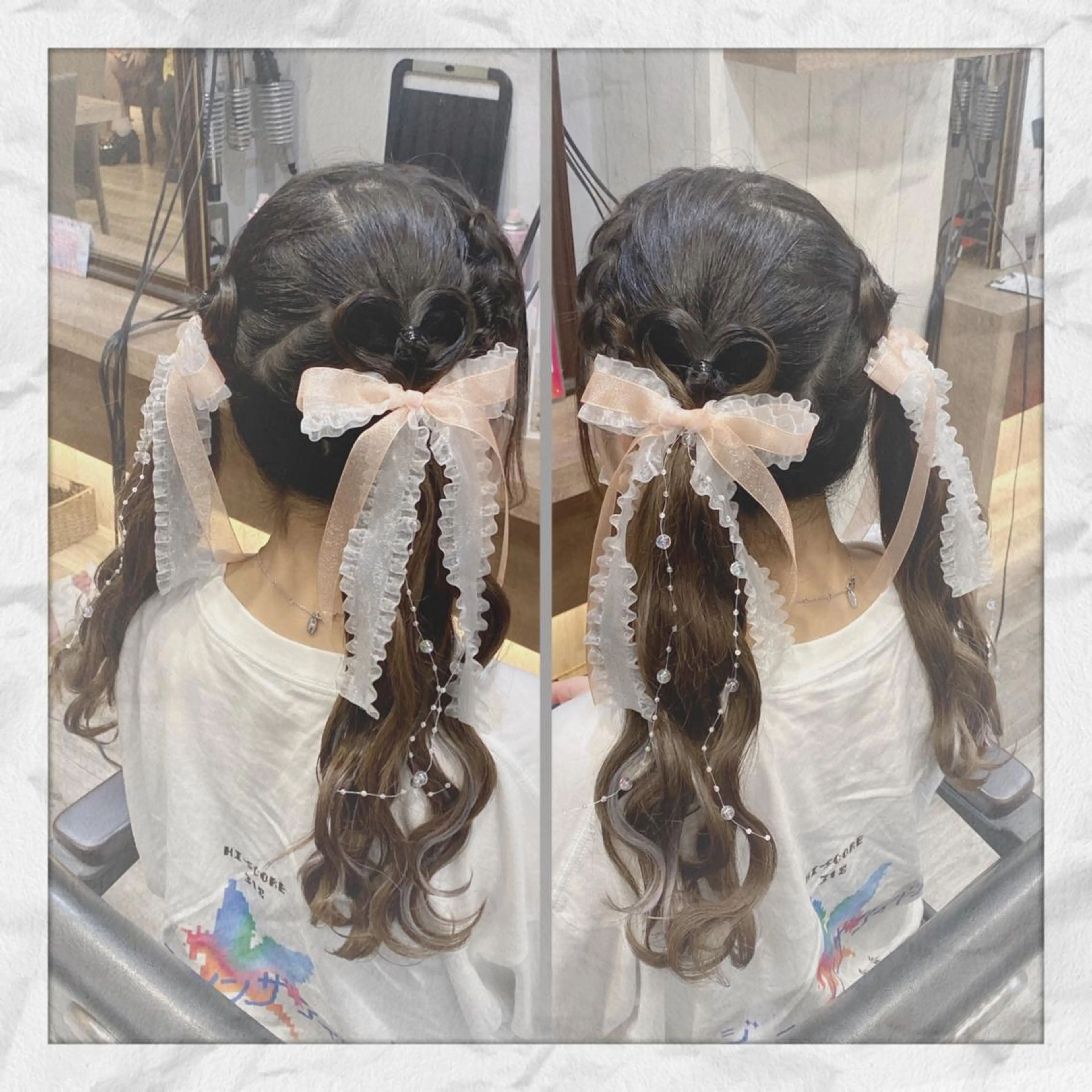 セミロング ヘアアレンジ ヘアセット ヘアセット/着付け 𓇼 まつもと𓇼のヘアスタイル