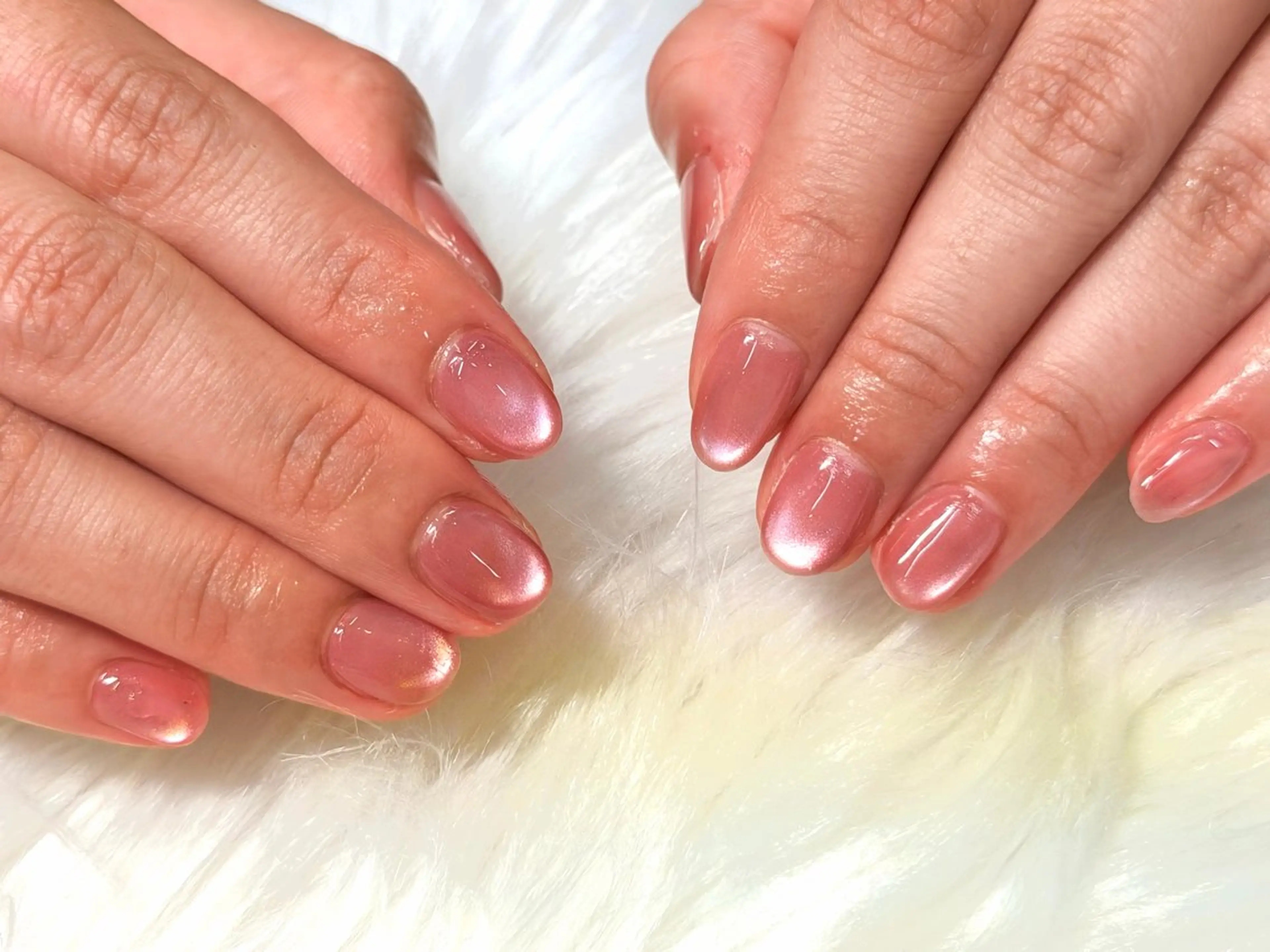 ネイル マグネットネイル ピンク シンプルネイル 春ネイル 夏ネイル ハンドネイル M Hのネイルデザイン