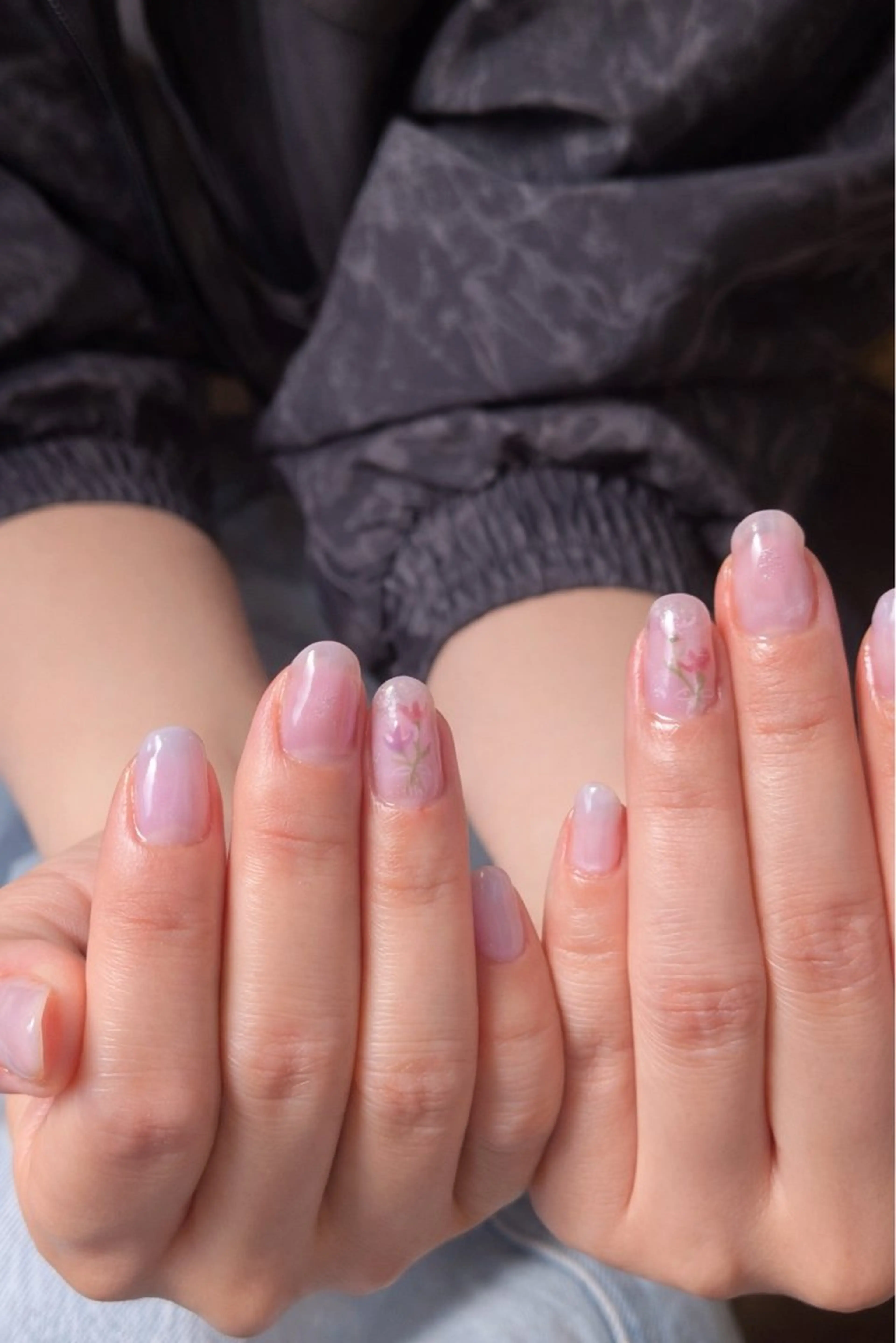 ネイル アートネイル チークネイル グラデーション パープル 春ネイル ハンドネイル Pearl me所属・〜Pearl me〜 Michiのネイルデザイン