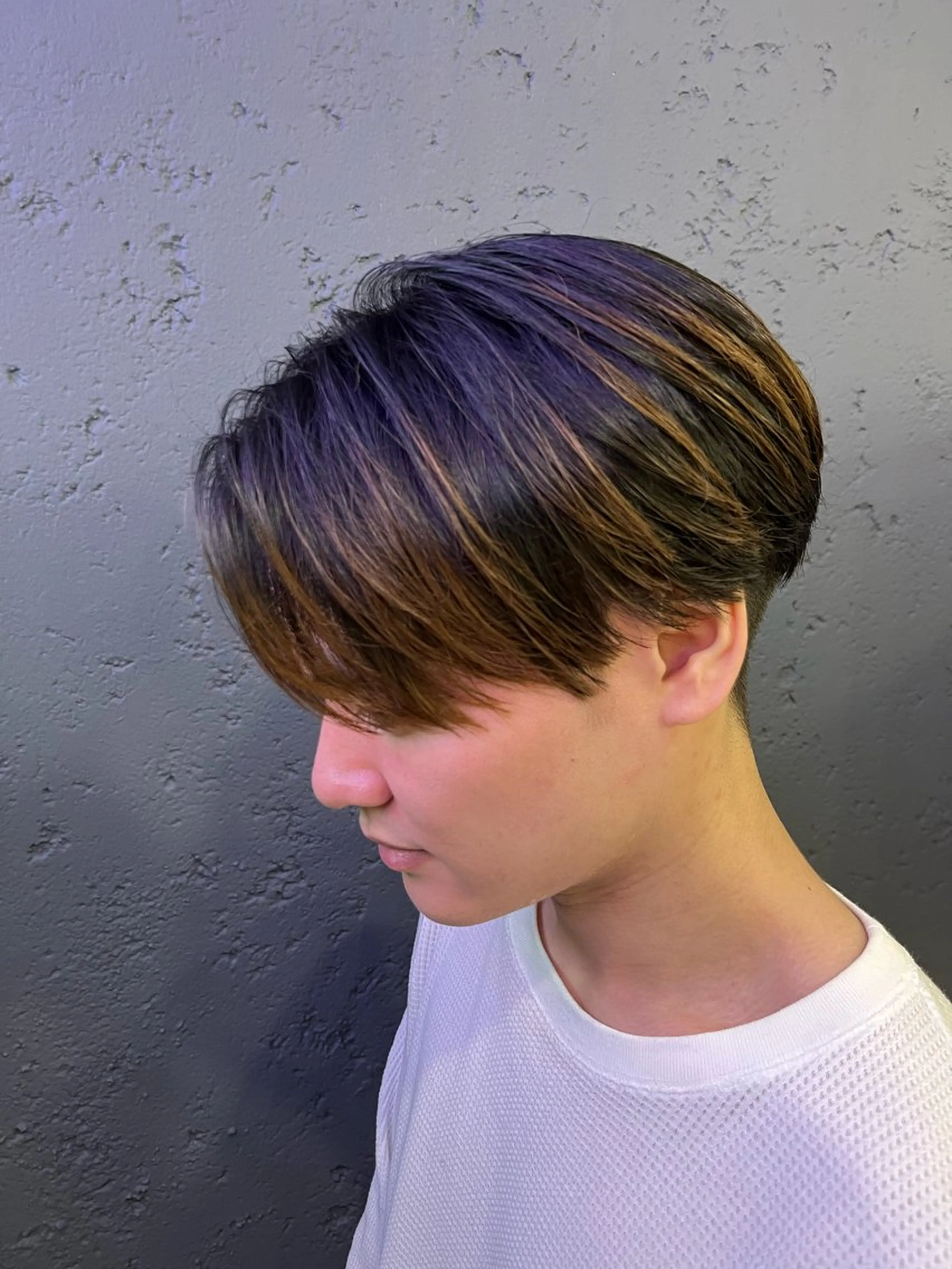 ショート メンズ センターパート メンズ韓国風 韓国風ヘア カット ヘアカラー 💜垢抜けメンズパー マ💜Sakuraのヘアスタイル