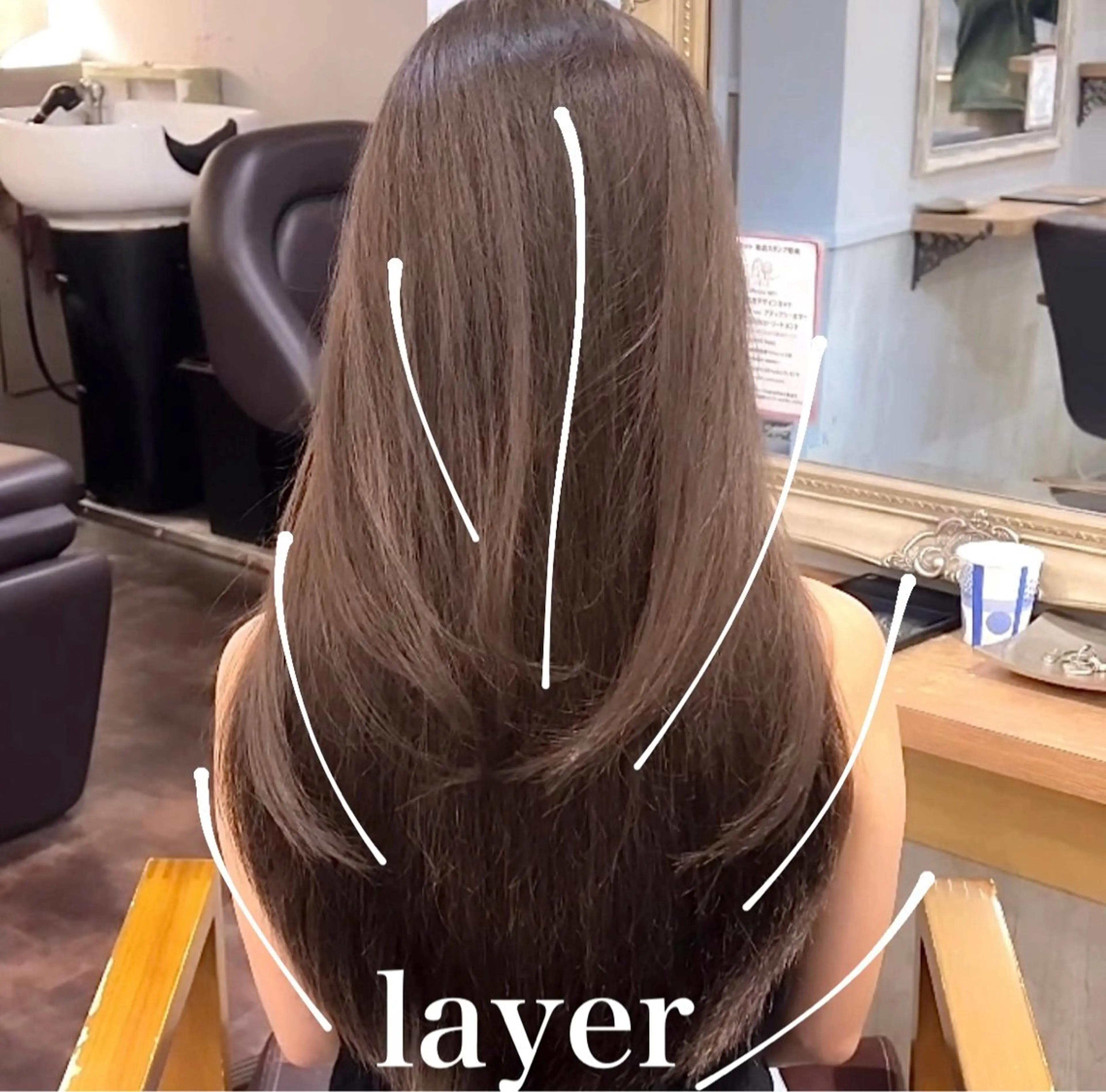 セミロング カラー SALOWIN 新宿三丁目EAST所属・レイヤーカット layercut✂️のヘアスタイル