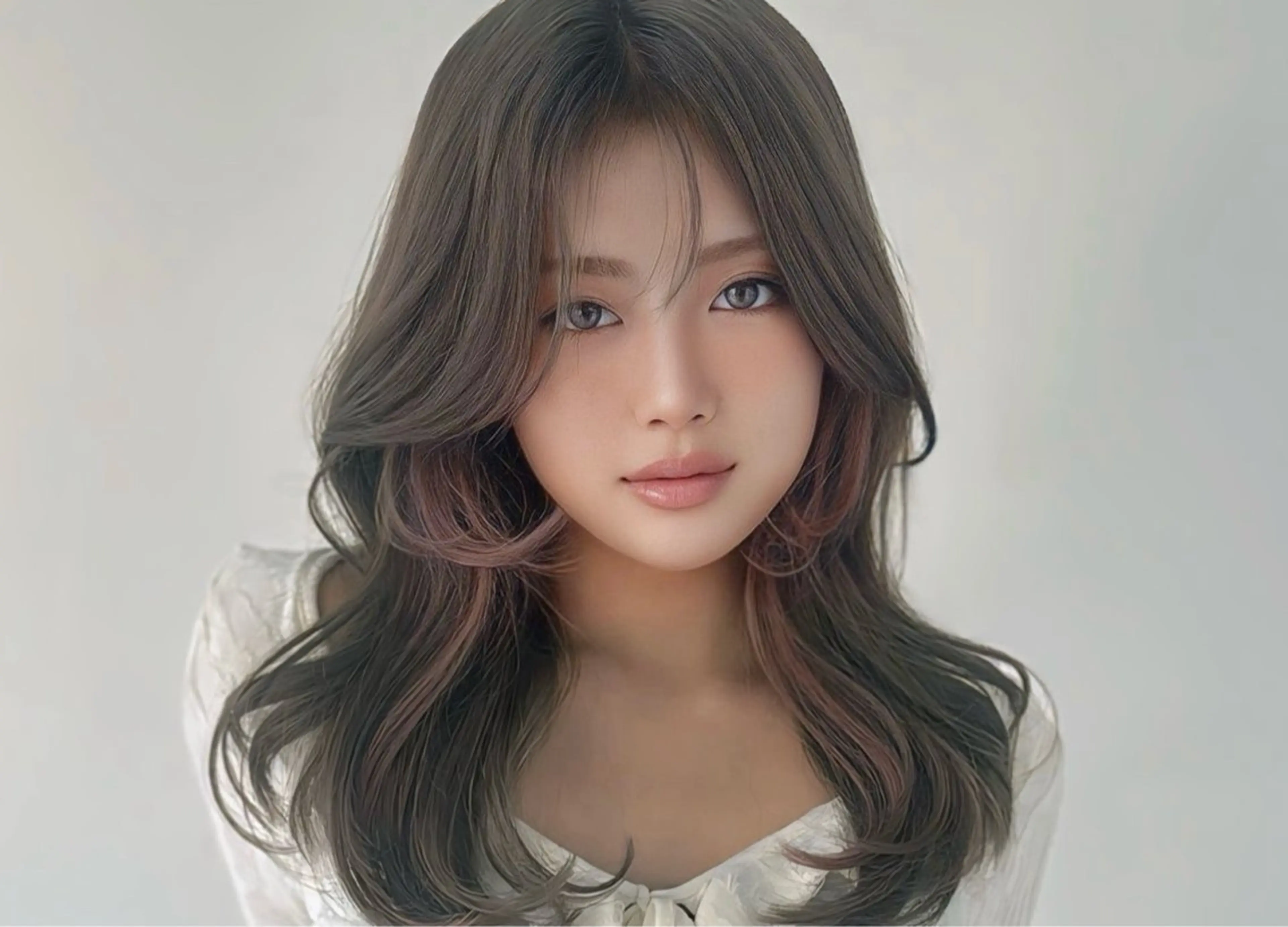 セミロング カラー カット ヘアカラー ハイライト、レイヤー カット/西梅田/中西のヘアスタイル