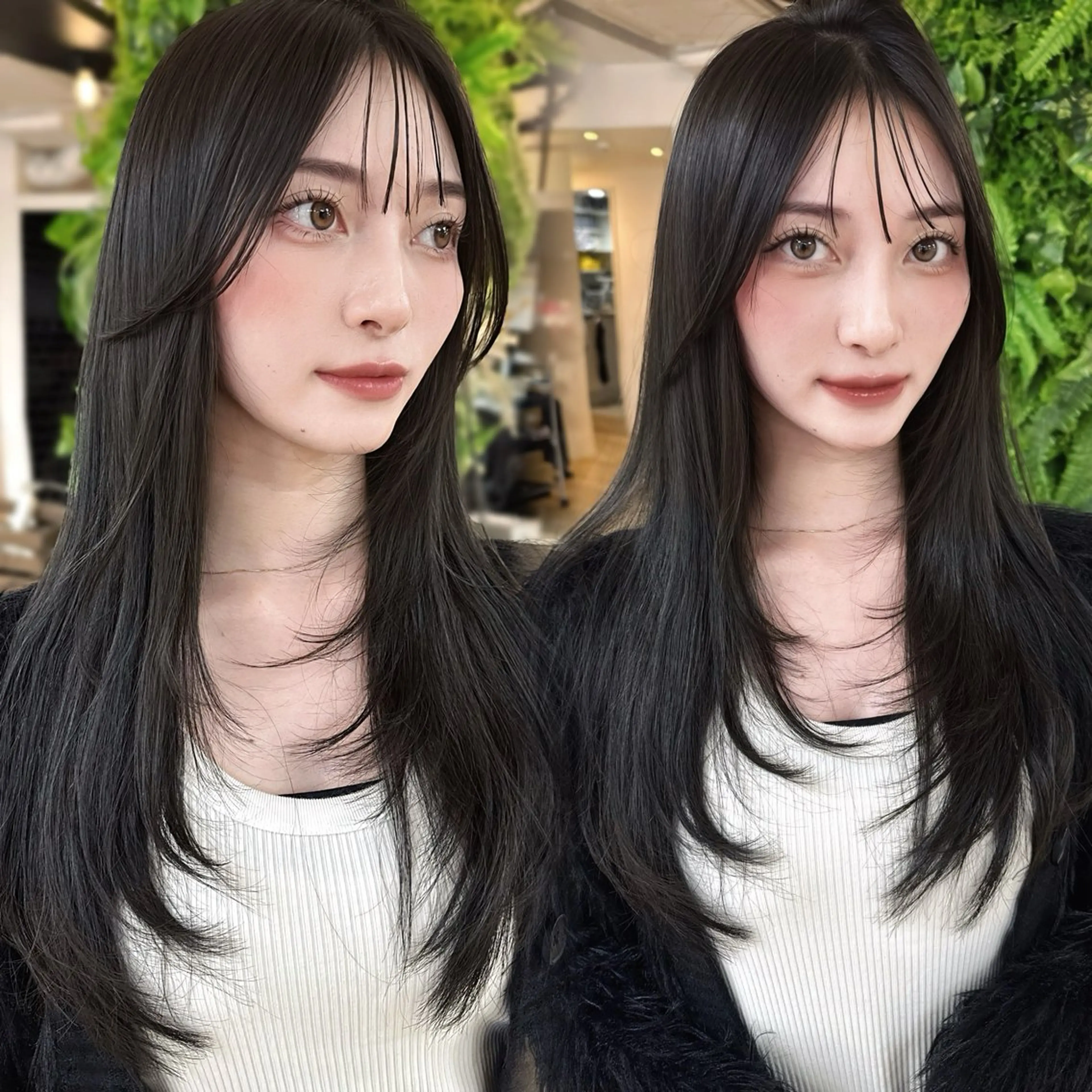 ロング カラー 透明感カラー レイヤーカット 似合わせカット Pocket仙台 💚モエリのヘアスタイル