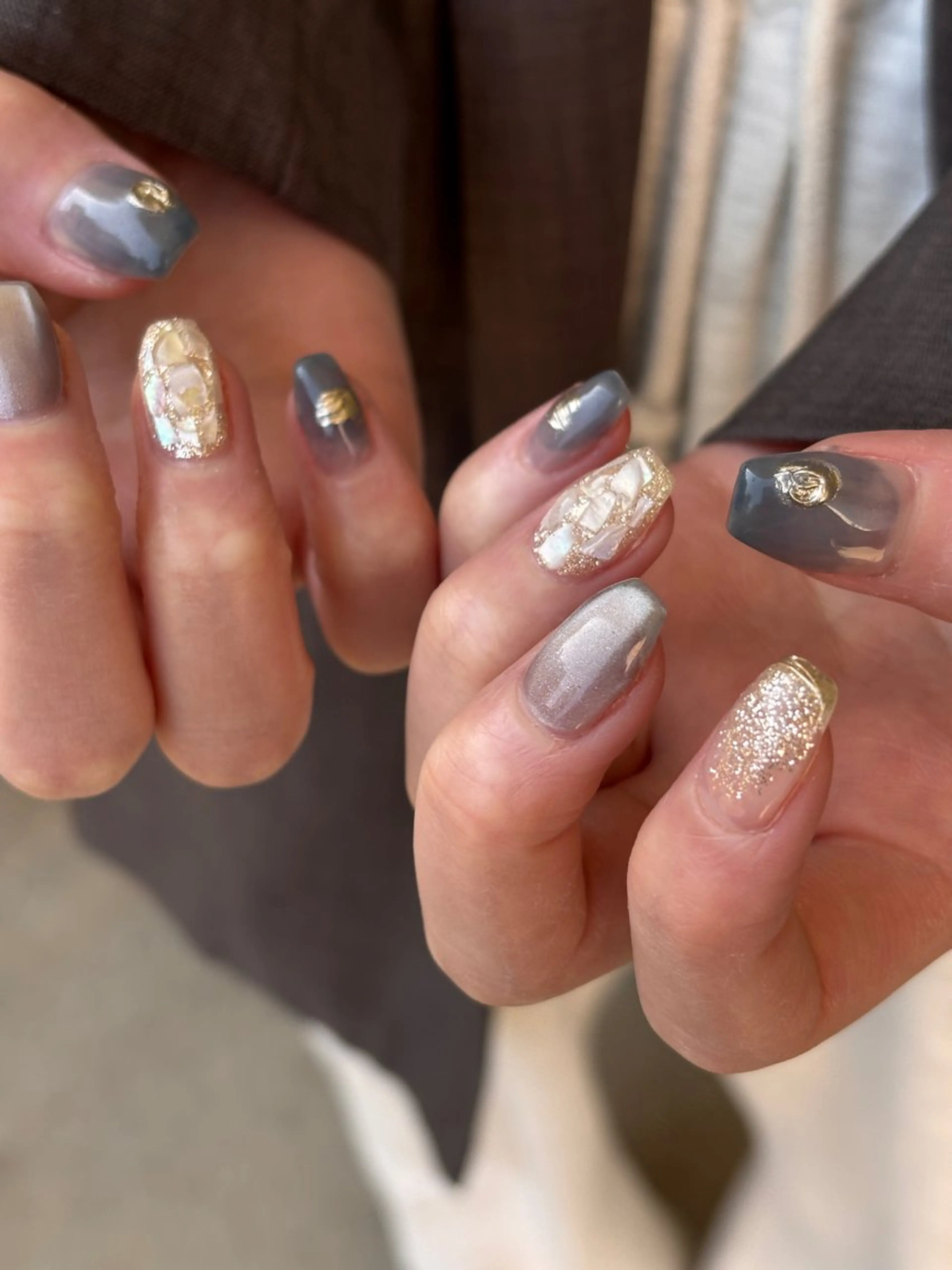 ネイル ブルー ニュアンスネイル 中川 ほののネイルデザイン