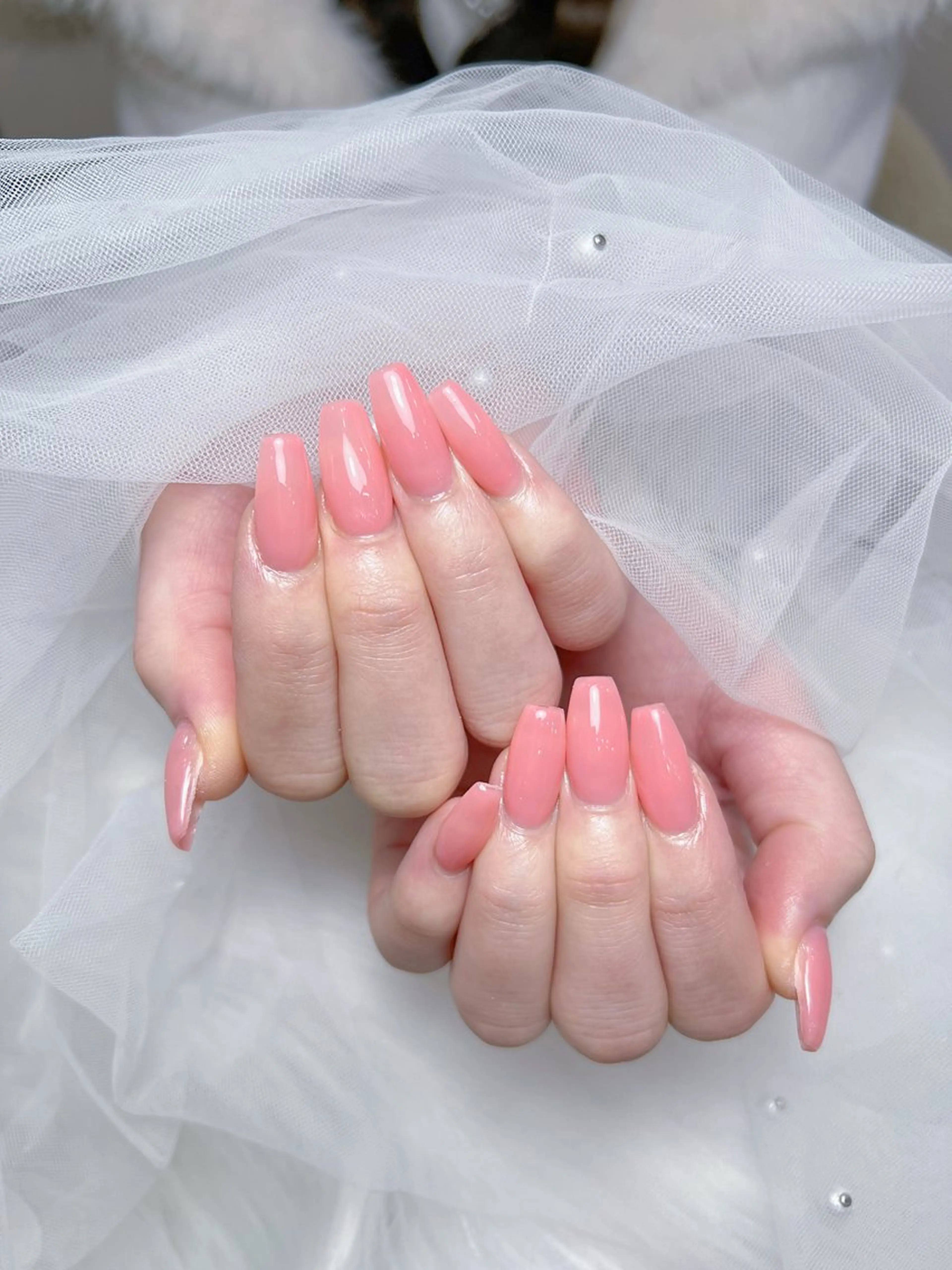 ネイル アートネイル オーロラネイル チークネイル 長さ出し フットネイル Miya _nailのネイルデザイン