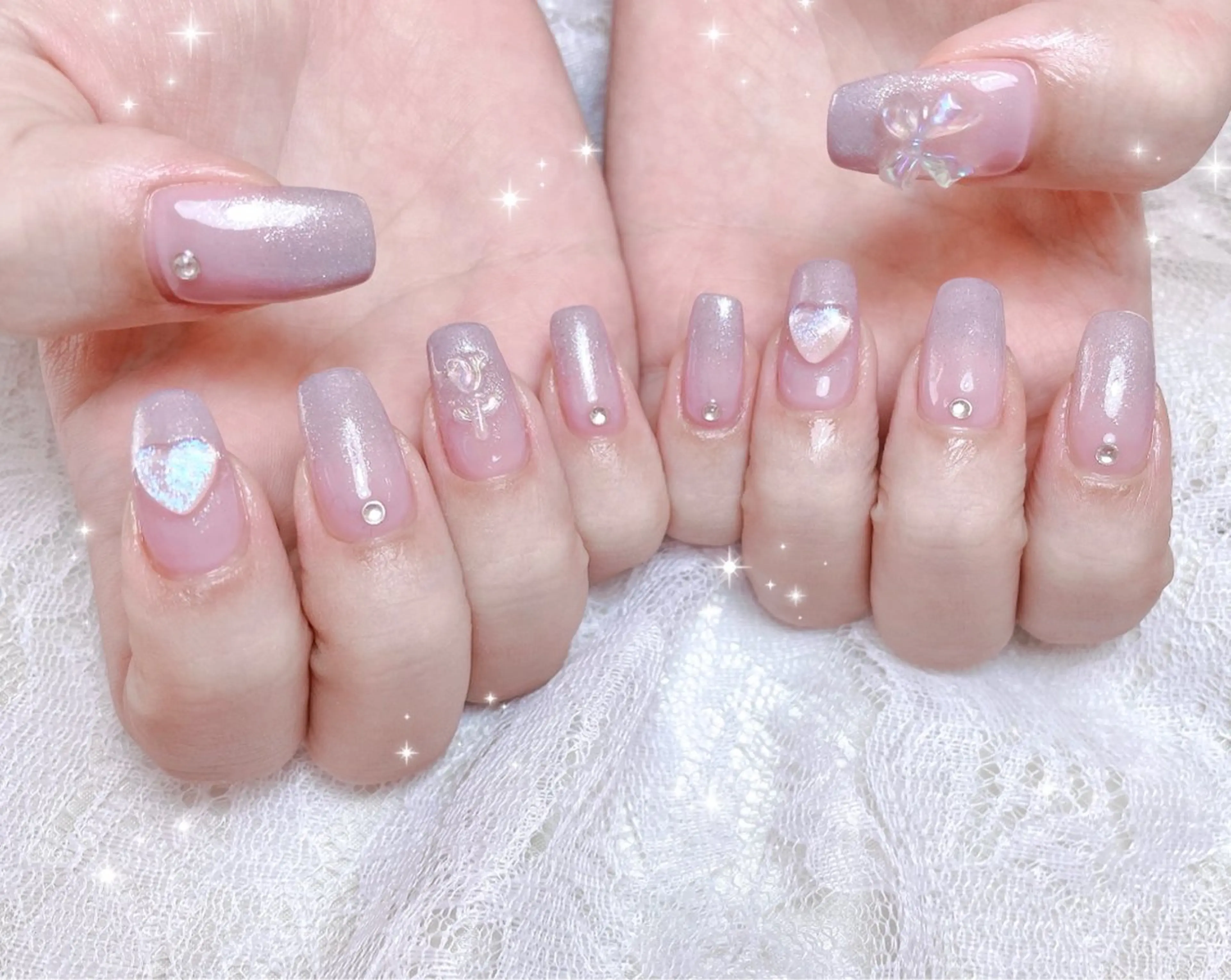 ネイル グラデーション ハンドネイル FLARE NAIL フレアネイルのネイルデザイン