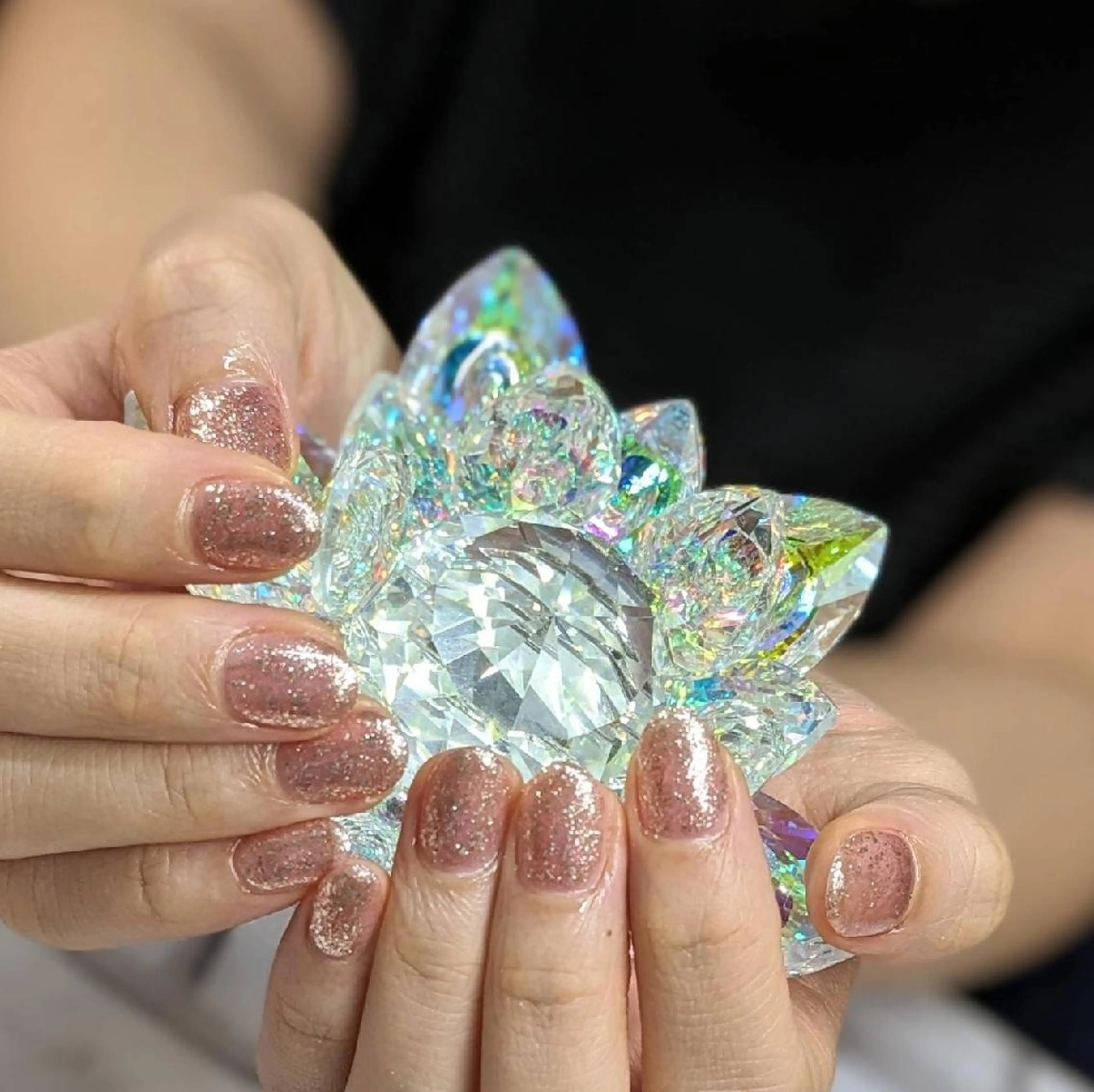 ネイル キラキラネイル ラメ(グリッター) ピンク ハンドネイル ネイルサロンベルティ .keikoのネイルデザイン