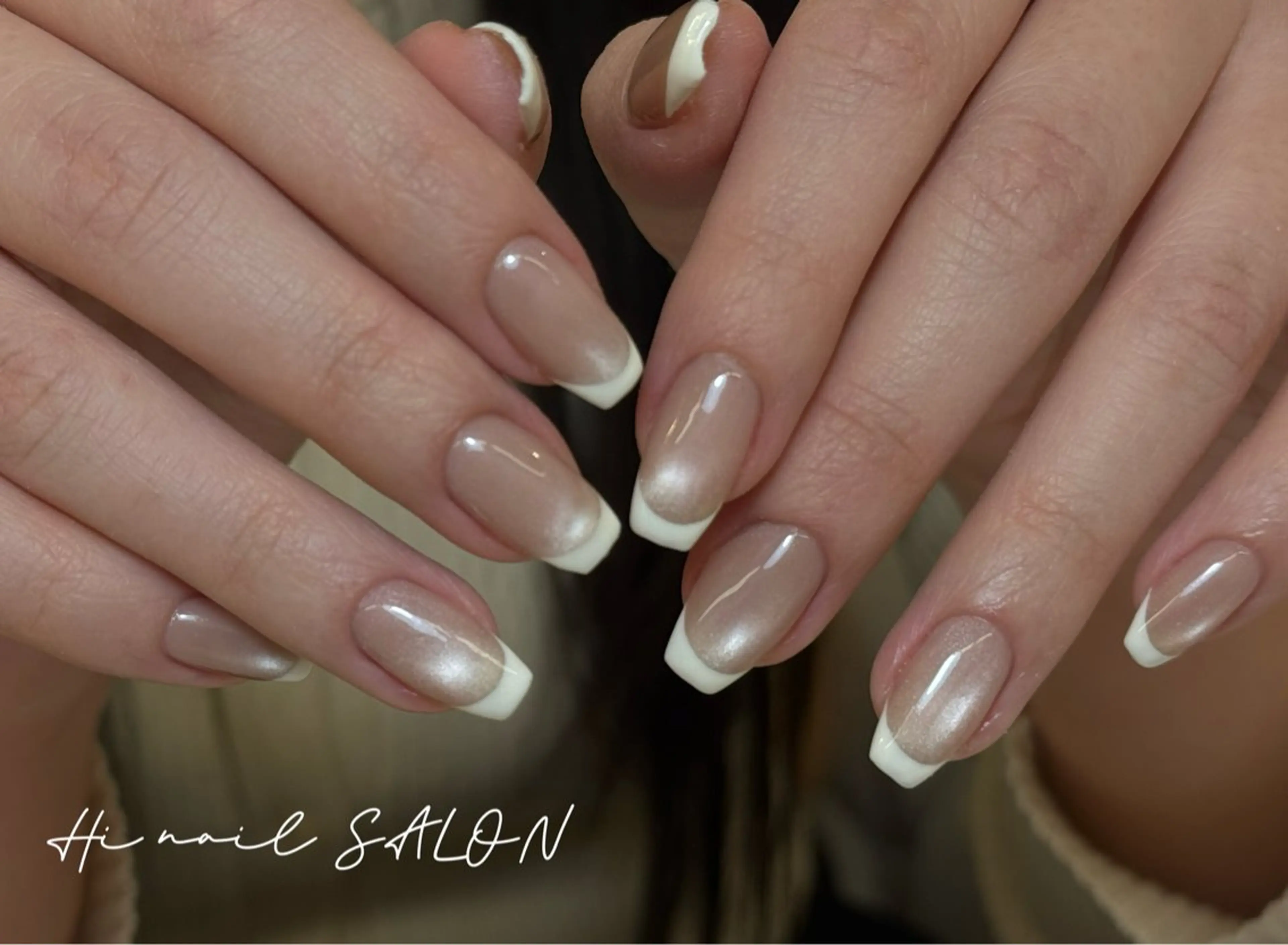 ネイル チークネイル フレンチネイル 韓国ネイル マグネットネイル 持ち込み ハンドネイル Hi nail🎀 池袋kozueのネイルデザイン