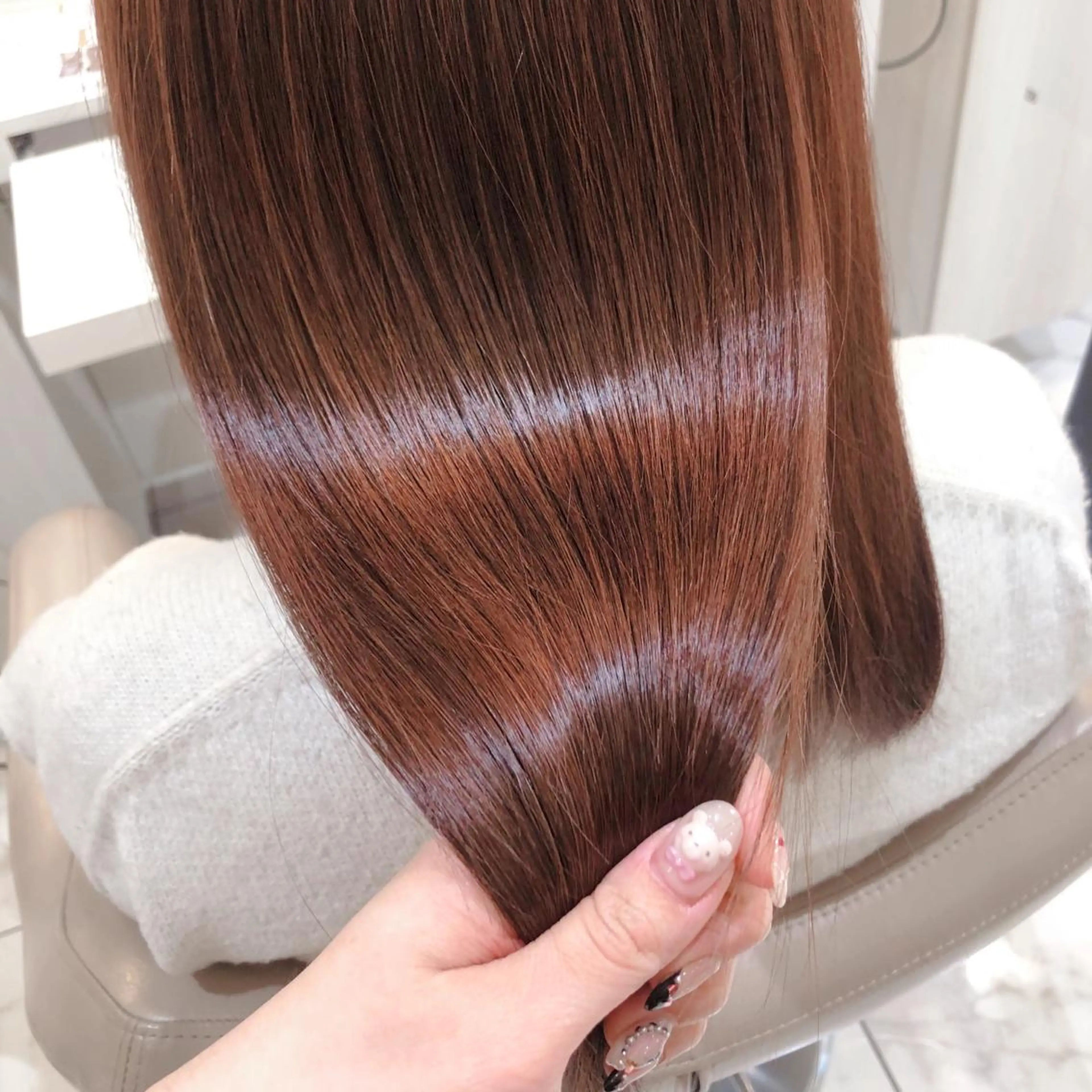 ミディアム 髪質改善 トリートメント カット トリートメント ヘッドスパ 三箇島陽香/髪質改善 クロスパーマ縮毛矯正のヘアスタイル