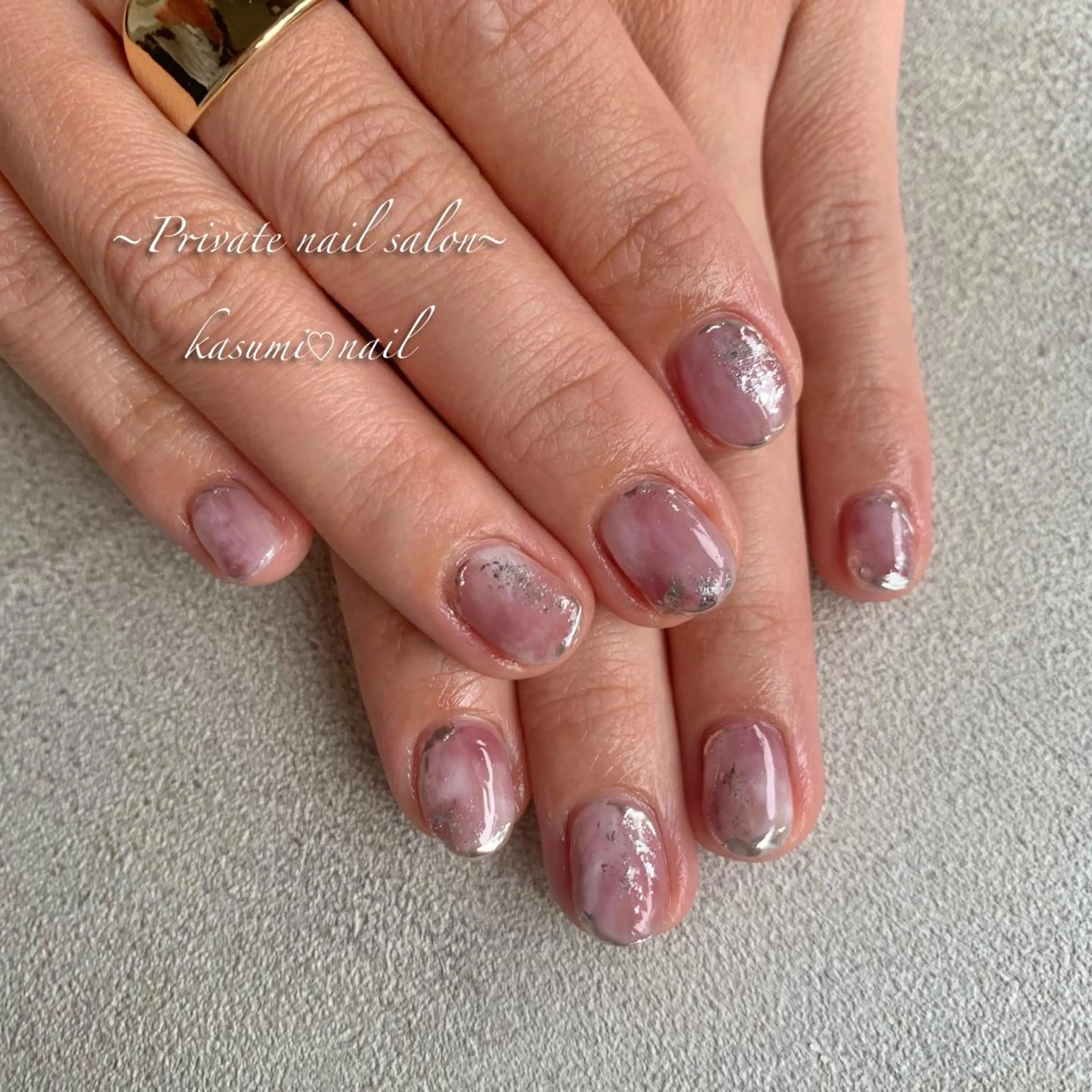 ネイル ラメ(グリッター) マグネットネイル ミラーネイル ニュアンスネイル 冬ネイル KASUMI♡ Nailのネイルデザイン