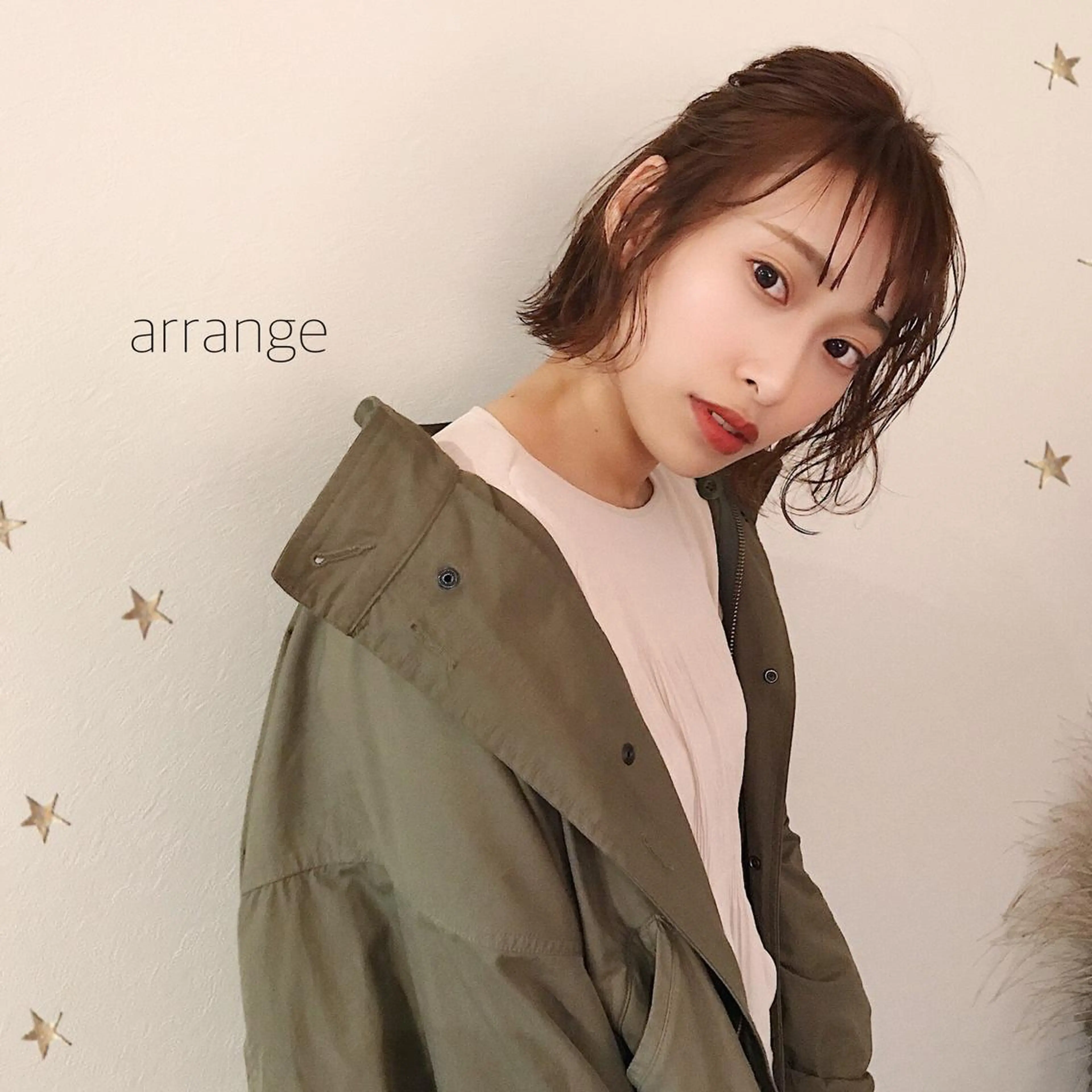 ミディアム ヘアアレンジ 市川 千夏のヘアスタイル