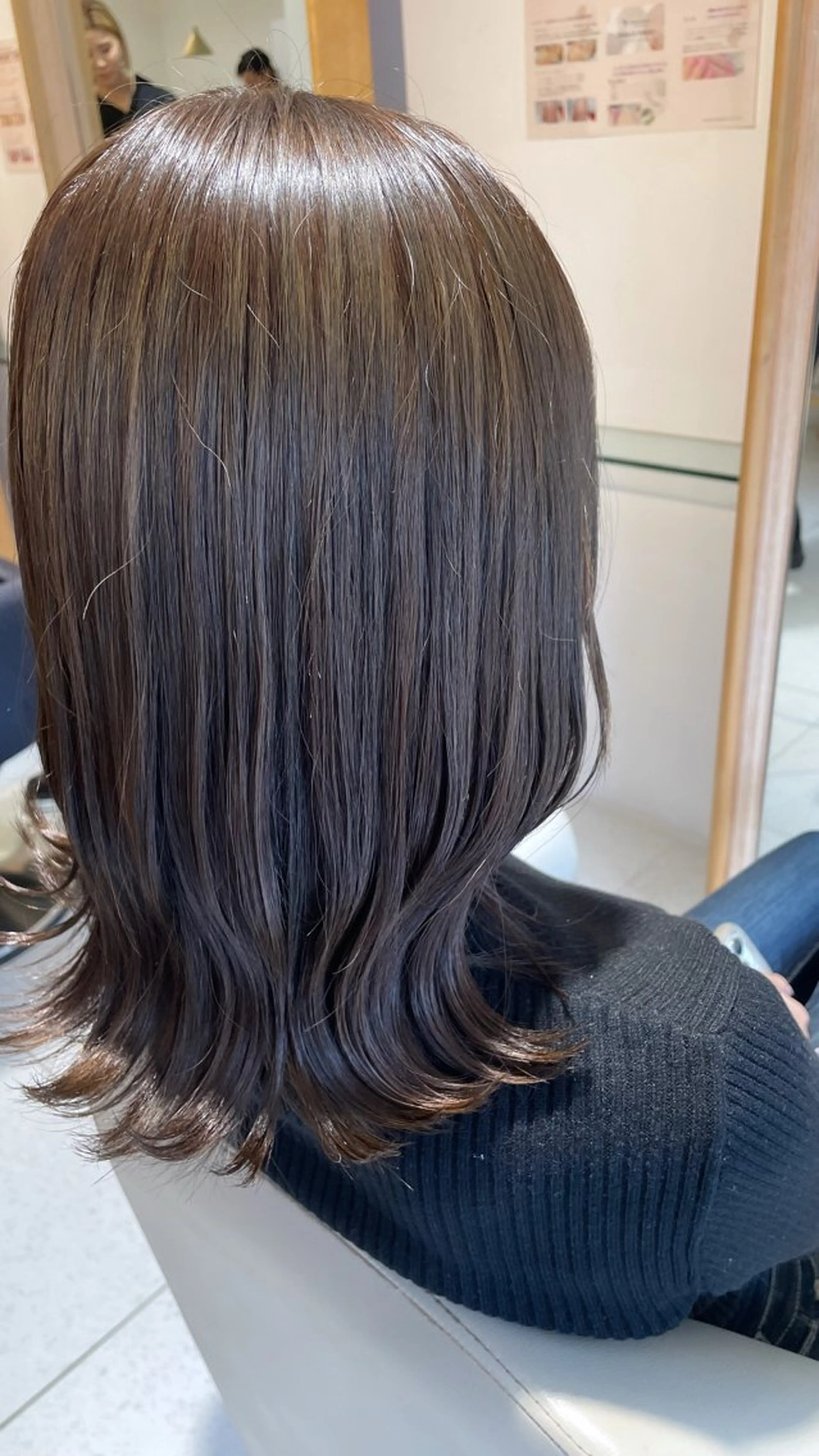 ミディアム カラー グレージュ オリーブグレージュ オリーブグレー カット ヘアカラー 福田千尋/インナー カラー/縮毛矯正のヘアスタイル