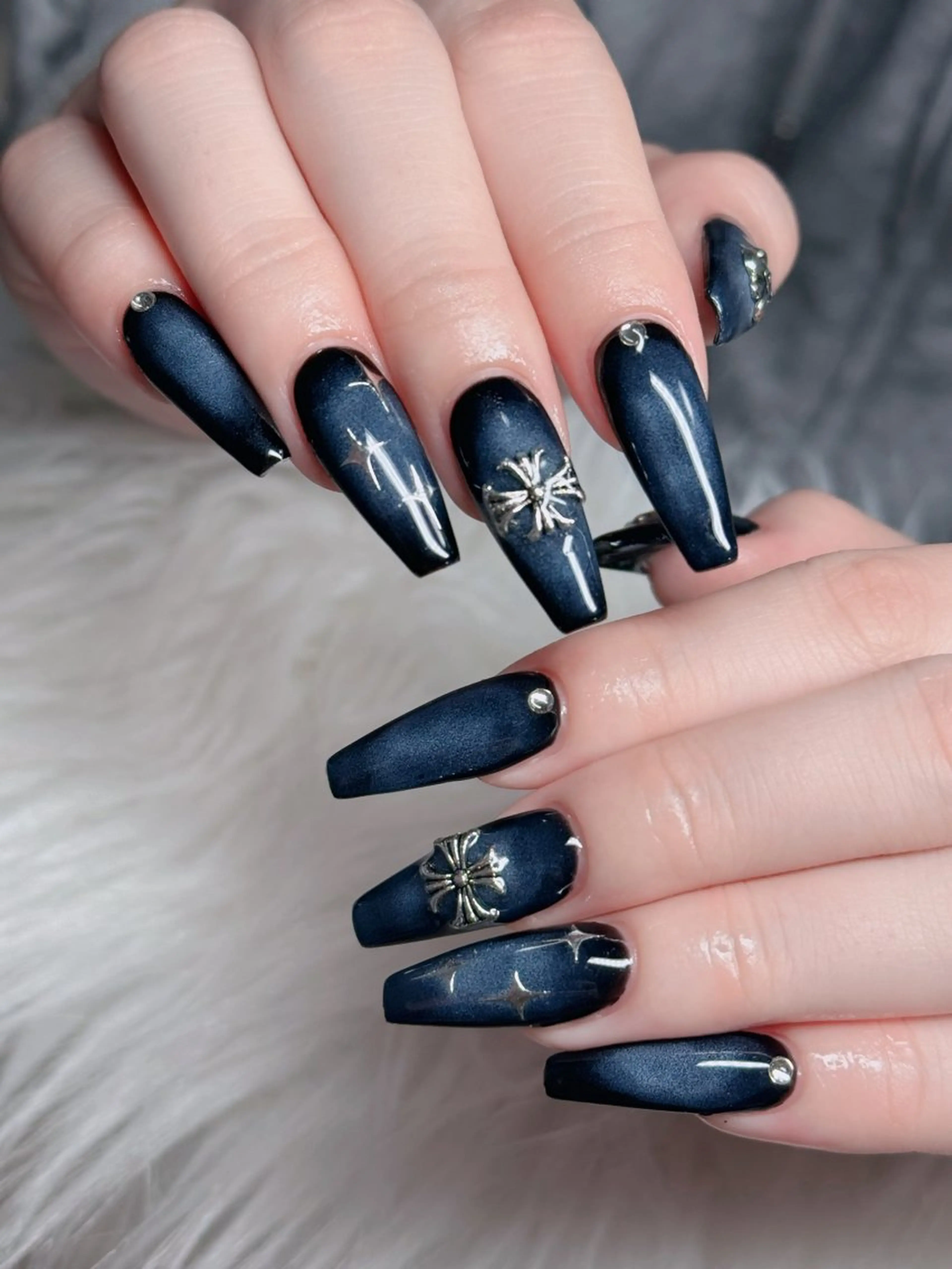 ネイル フレンチネイル ジェルネイル ハロウィン キラキラネイル 韓国ネイル ハンドネイル H.baby Nail Salonのネイルデザイン