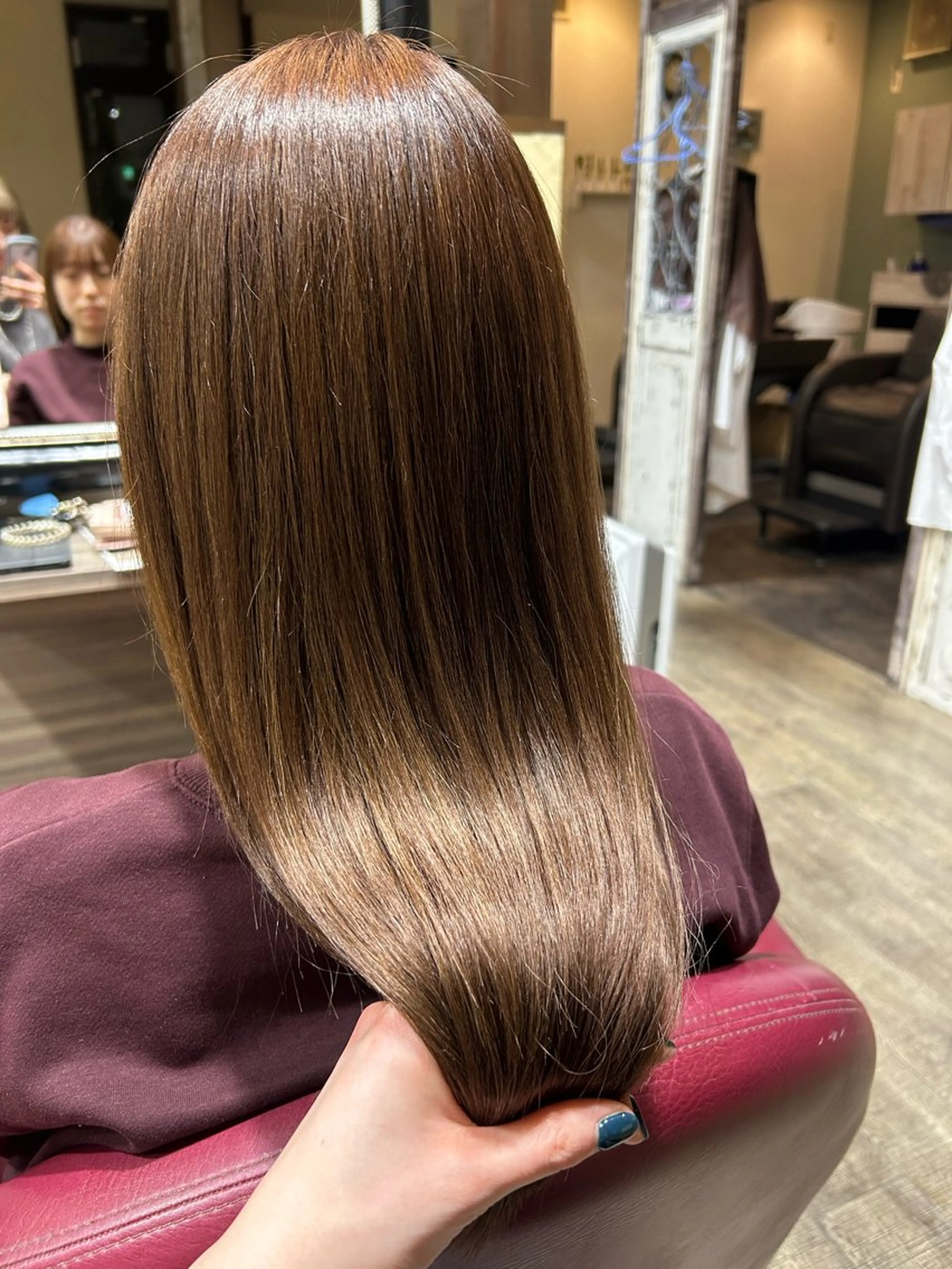 ロング 一宮　　透明感カラー 髪質改善　ヘッドスパのヘアスタイル