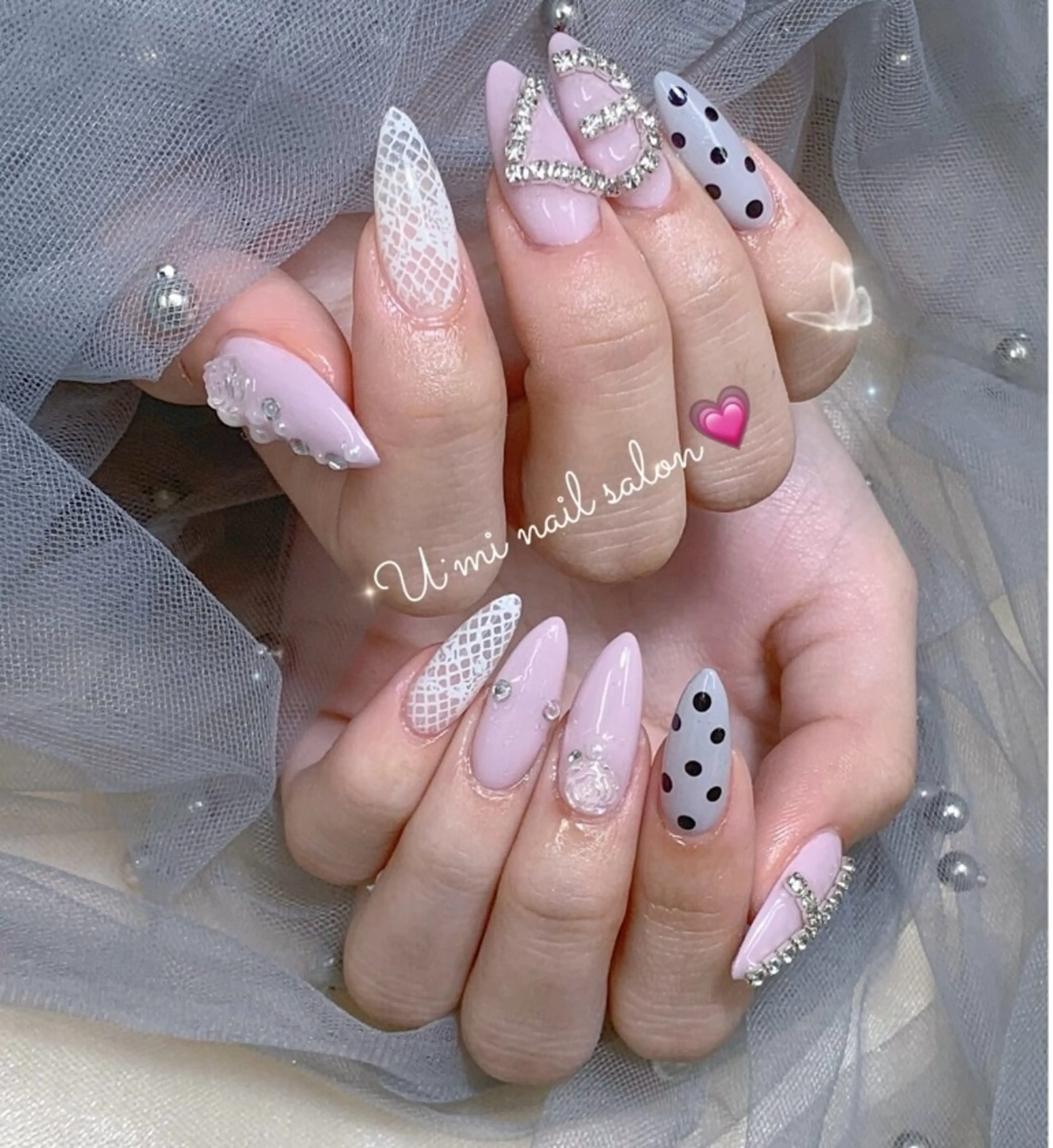 ネイル 長さ出し 持ち込み U·MI 上野御徒町店のネイルデザイン