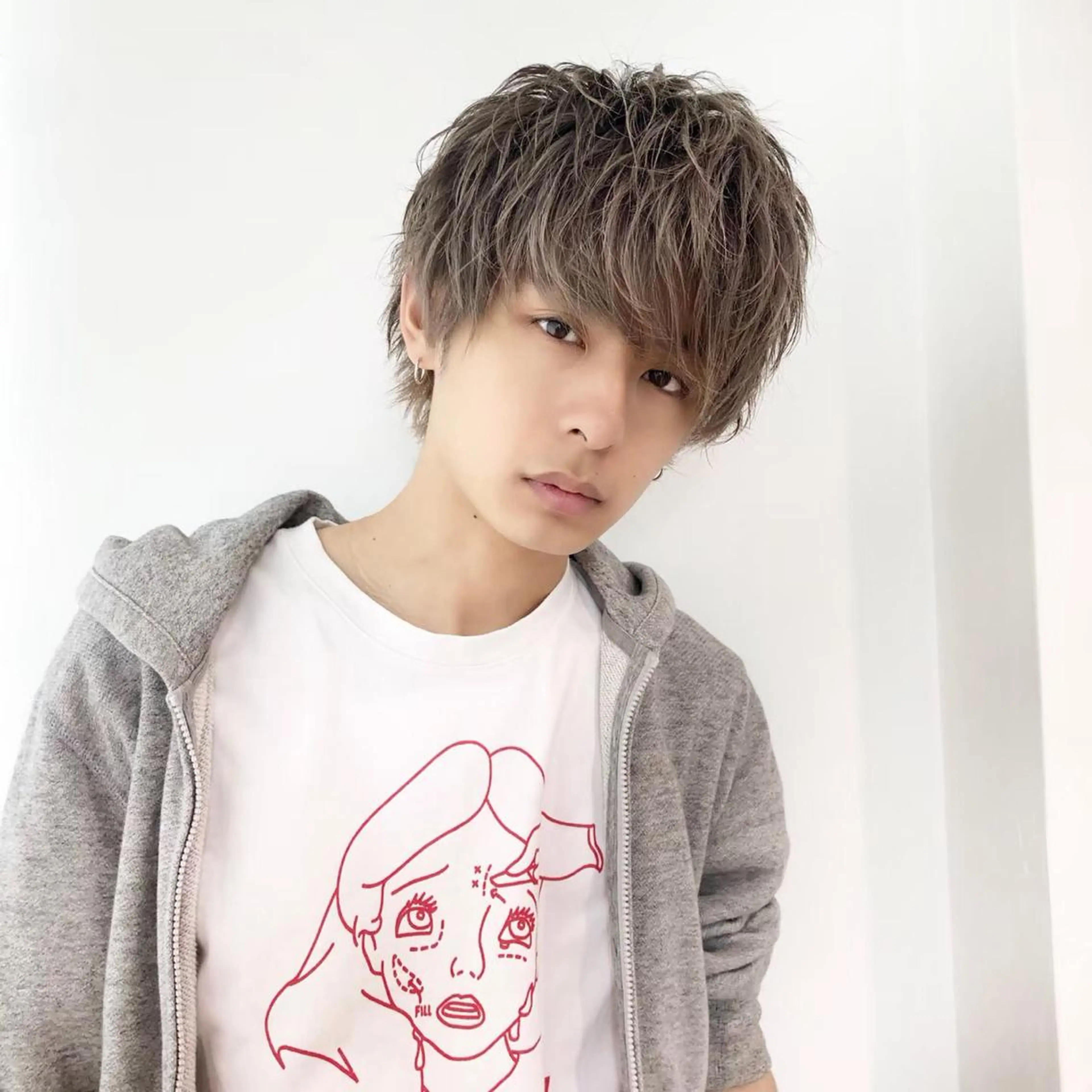 ミディアム カラー ヘアアレンジ カット ヘアカラー トリートメント ヘッドスパ ヘアセット ✨【公式】渋谷メンズ サロン BLUCK✨のヘアスタイル