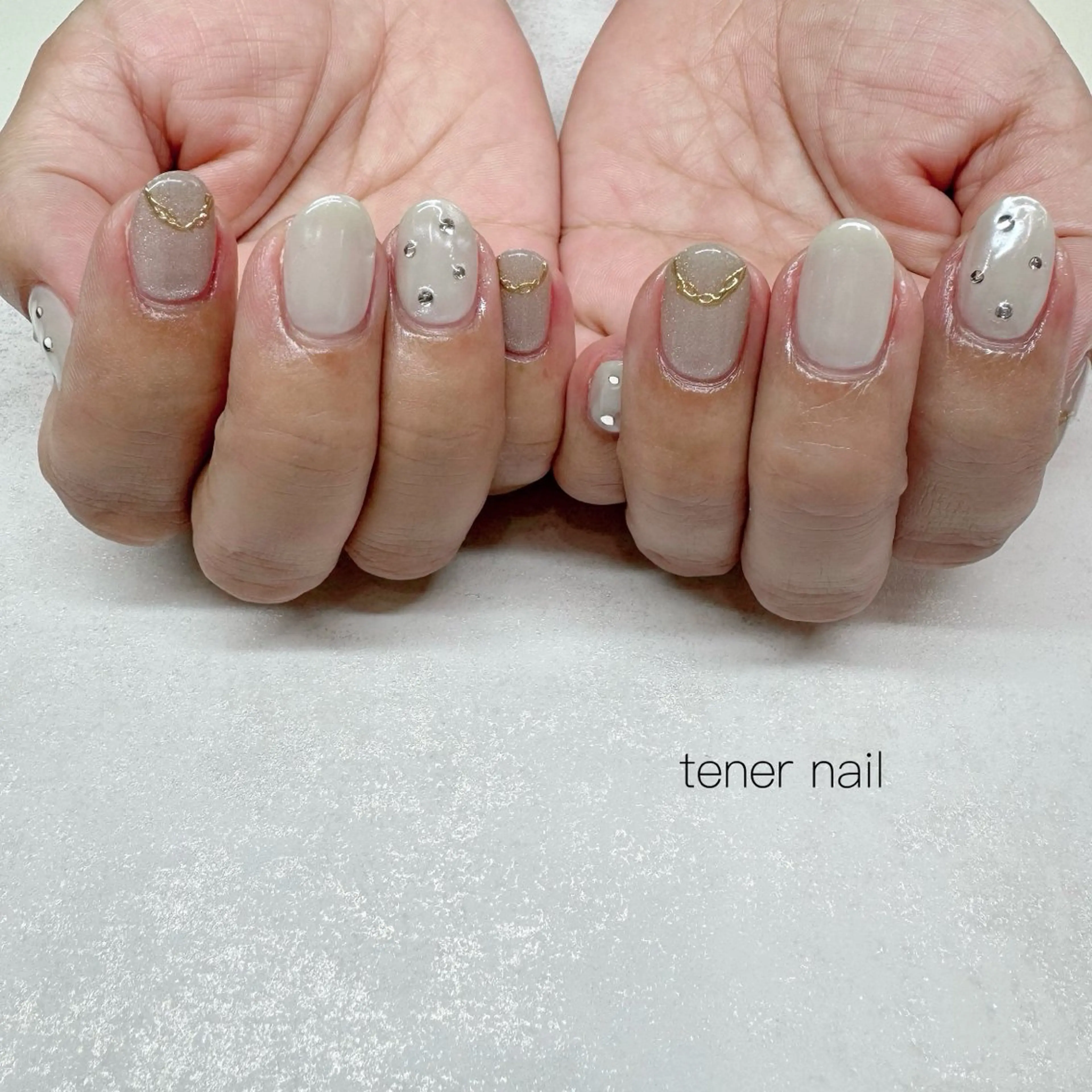 ネイル オーロラネイル ハンドネイル テネルネイル tener nailのネイルデザイン