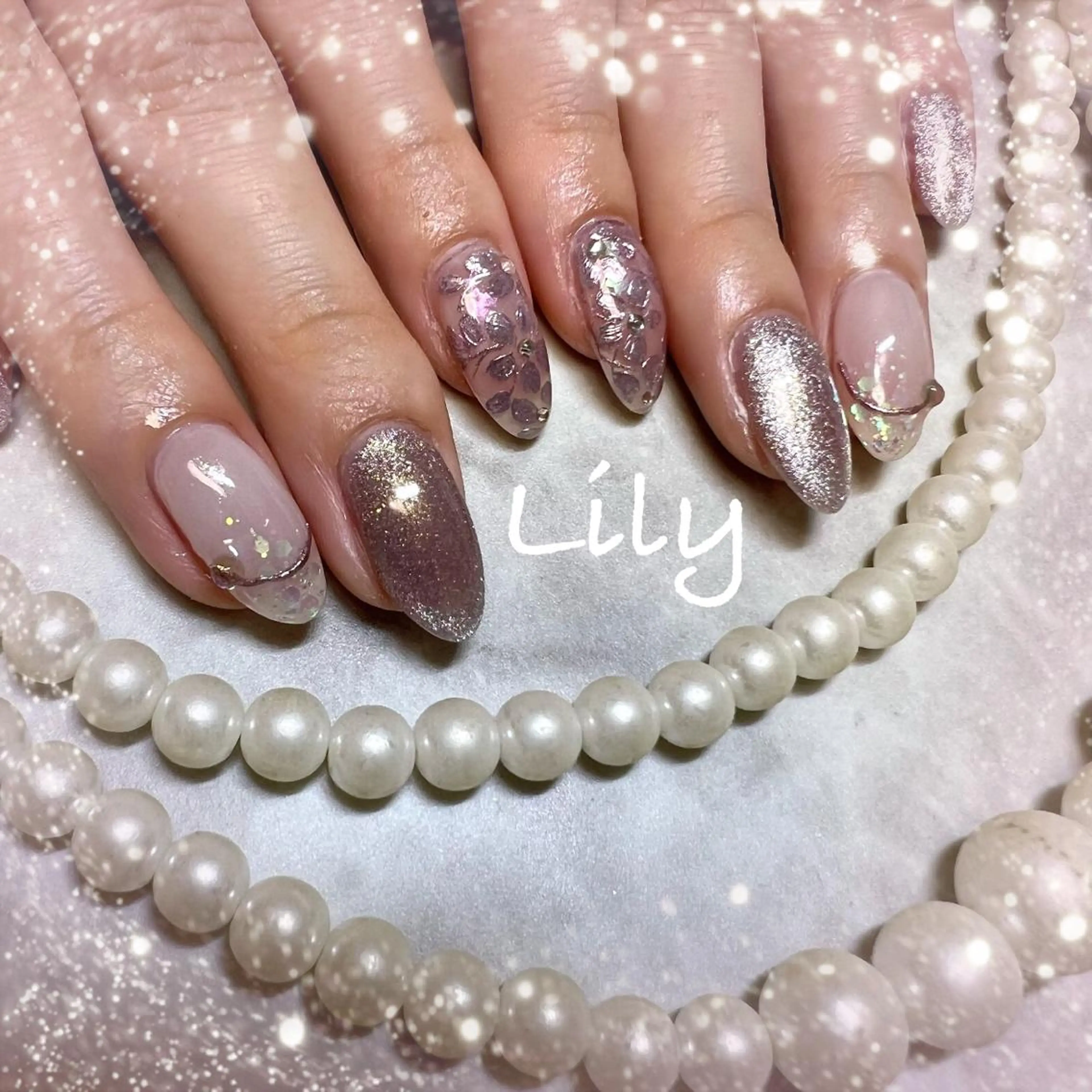 ネイル ハンドネイル Lily*nail 🌻Mii🌻のネイルデザイン